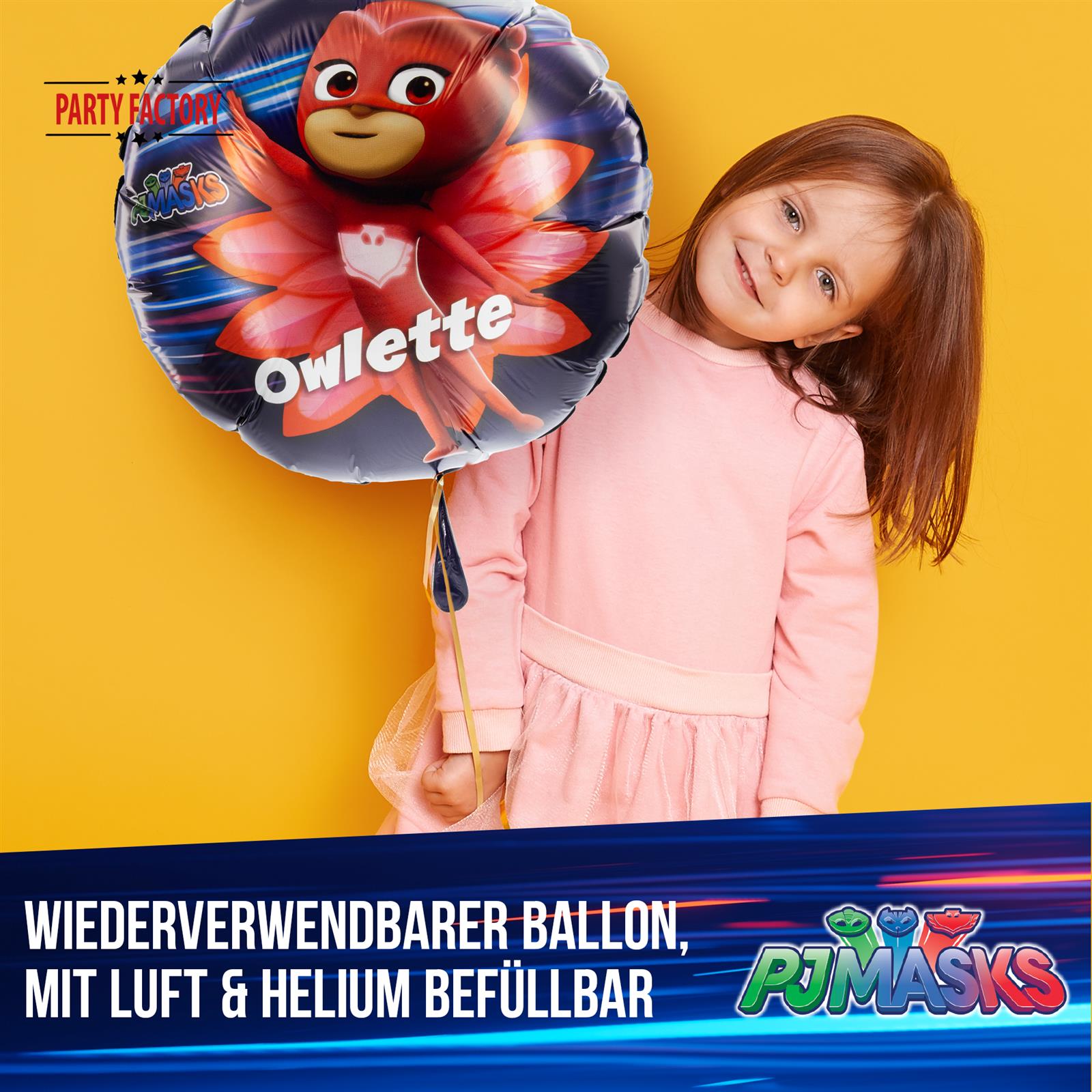 PJ MASKS Folienballon Ø45 cm bunt Owlette 2