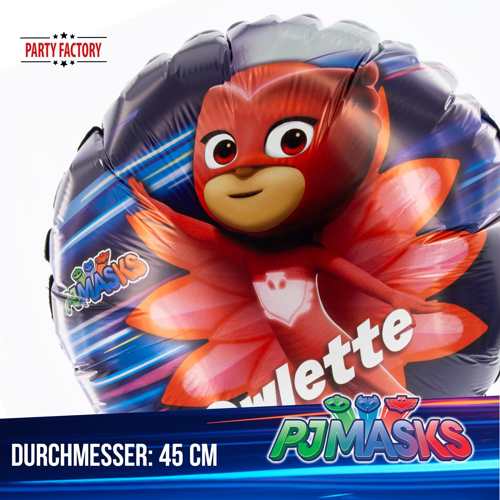 PJ MASKS Folienballon Ø45 cm bunt Owlette 3