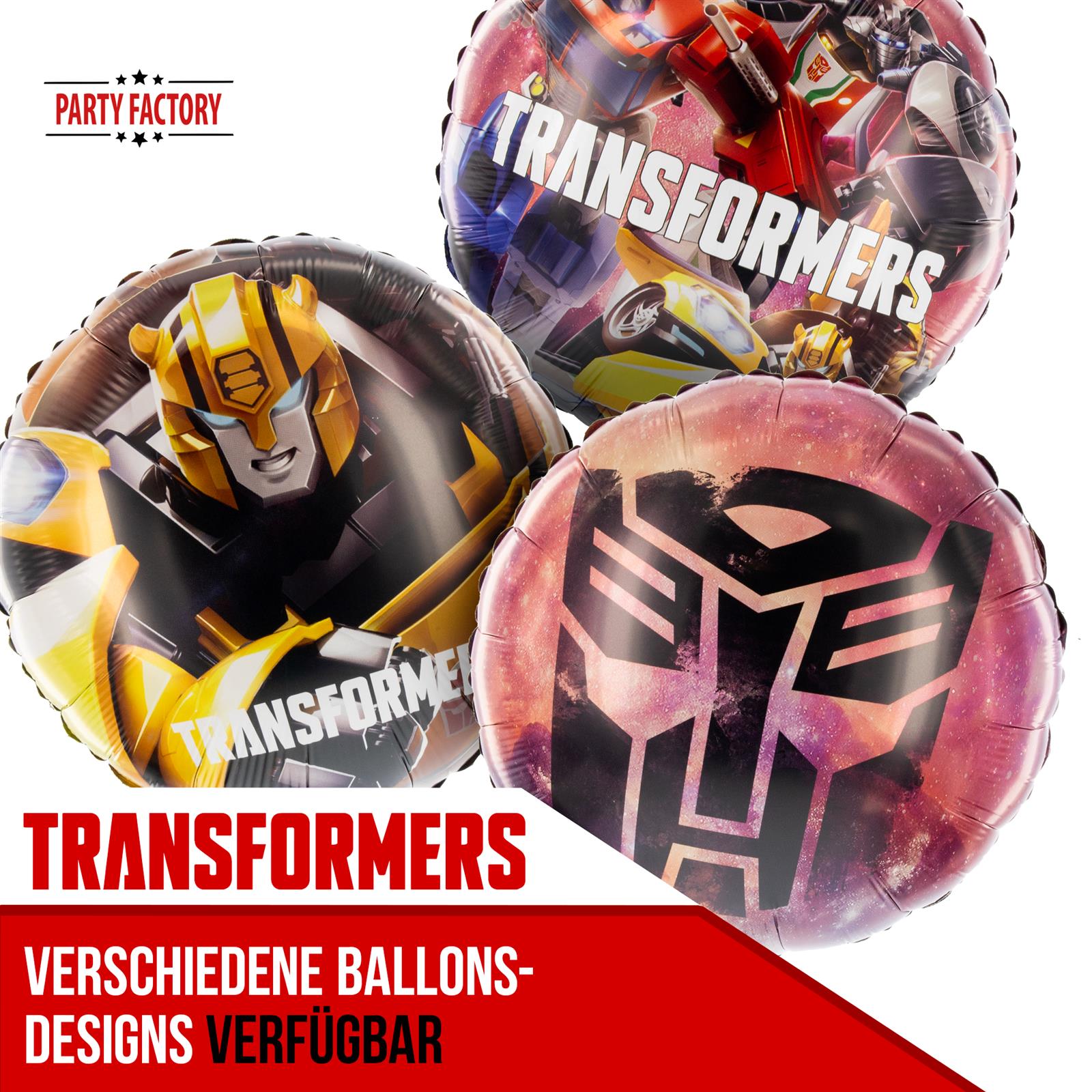 Transformers Folienballon- rund Ø45 cm gelb schwarz  Bumblebee 4