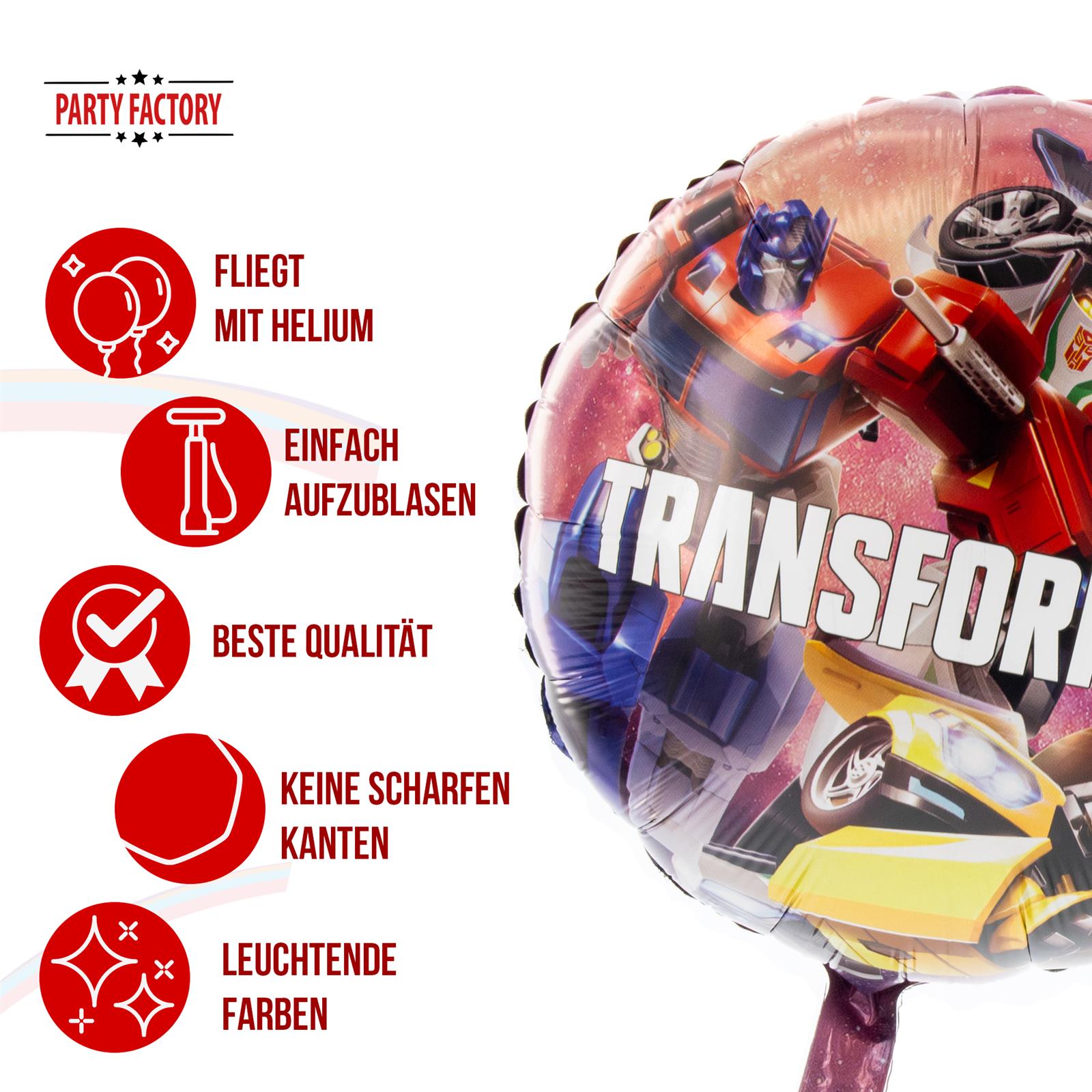 Transformers Folienballon - rund Ø45 cm bunt Motiv 2 5