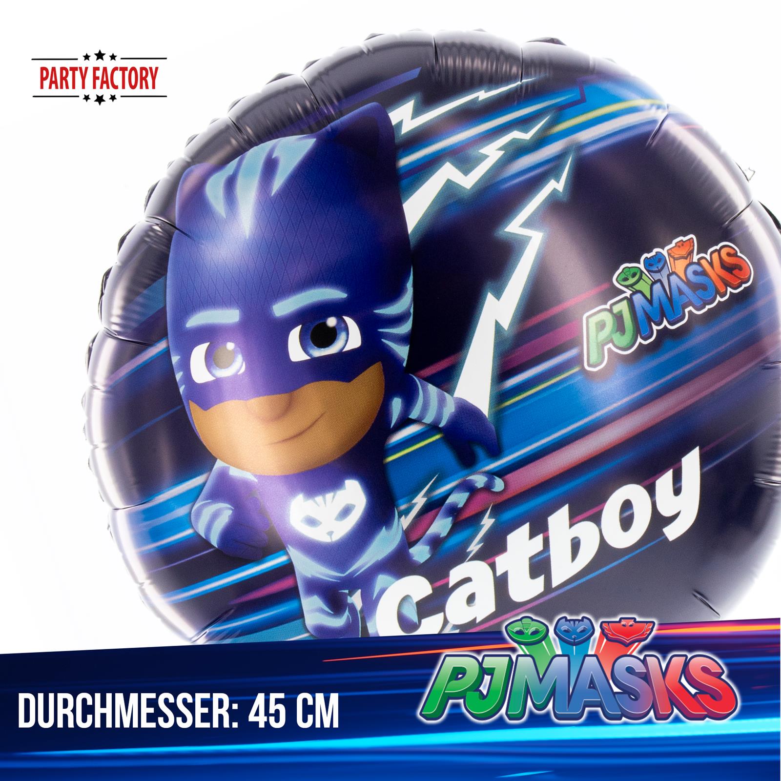 PJ MASKS Folienballon Ø45 cm bunt Catboy 3
