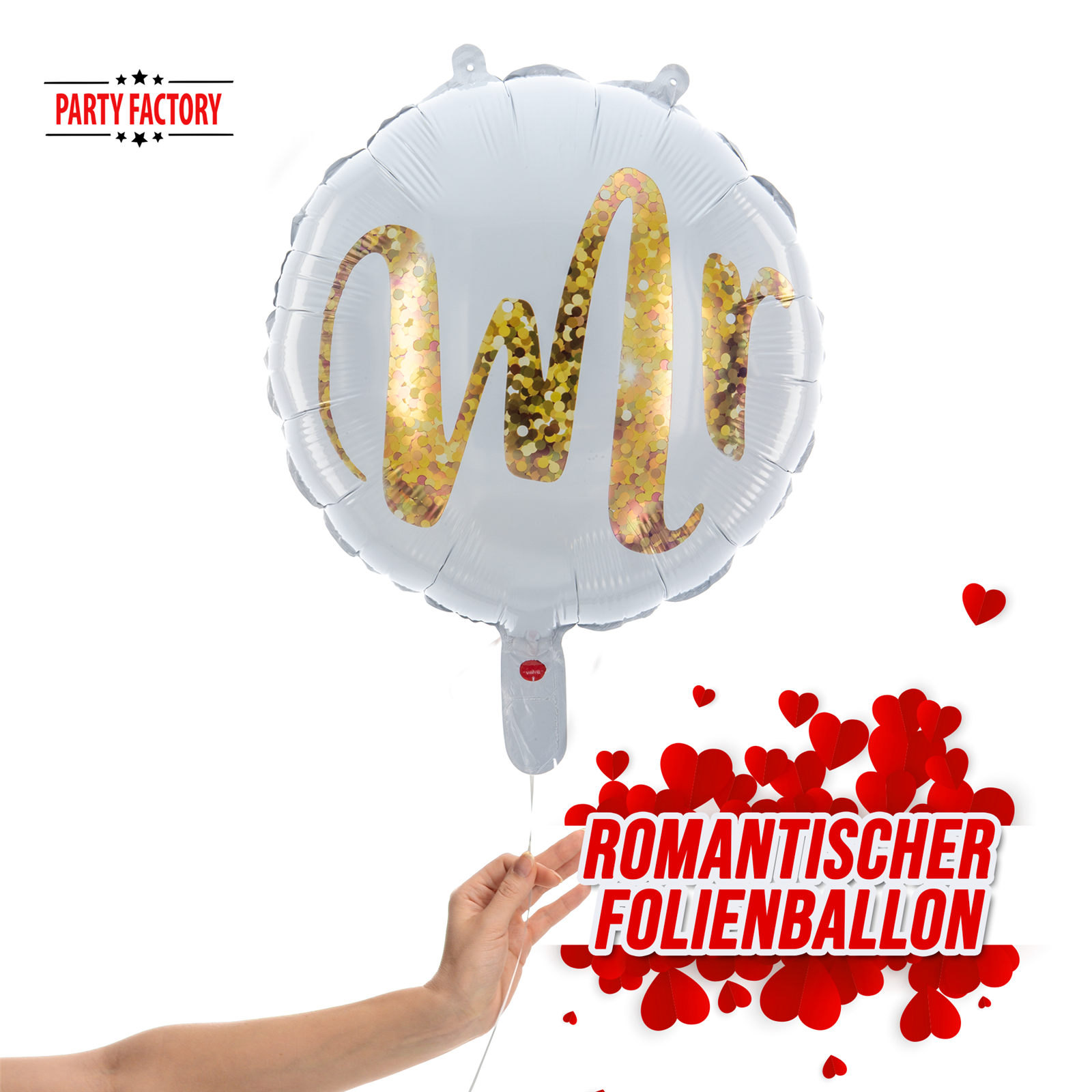 Folienballon Rund Gold Mr 45cm 2