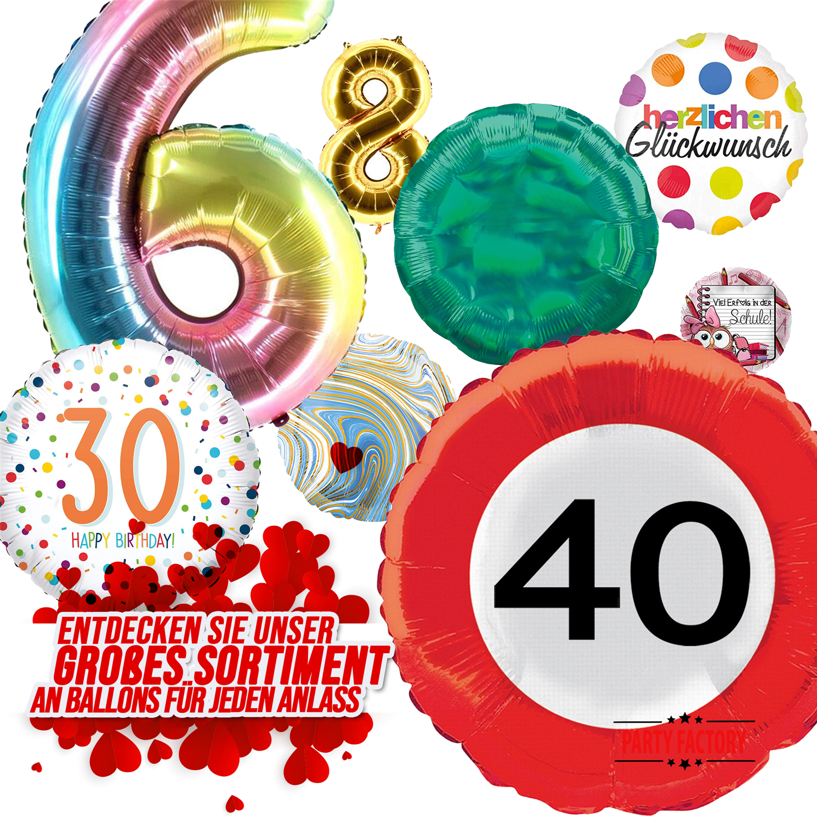 Folienballon Rund Gold Mr 45cm 7