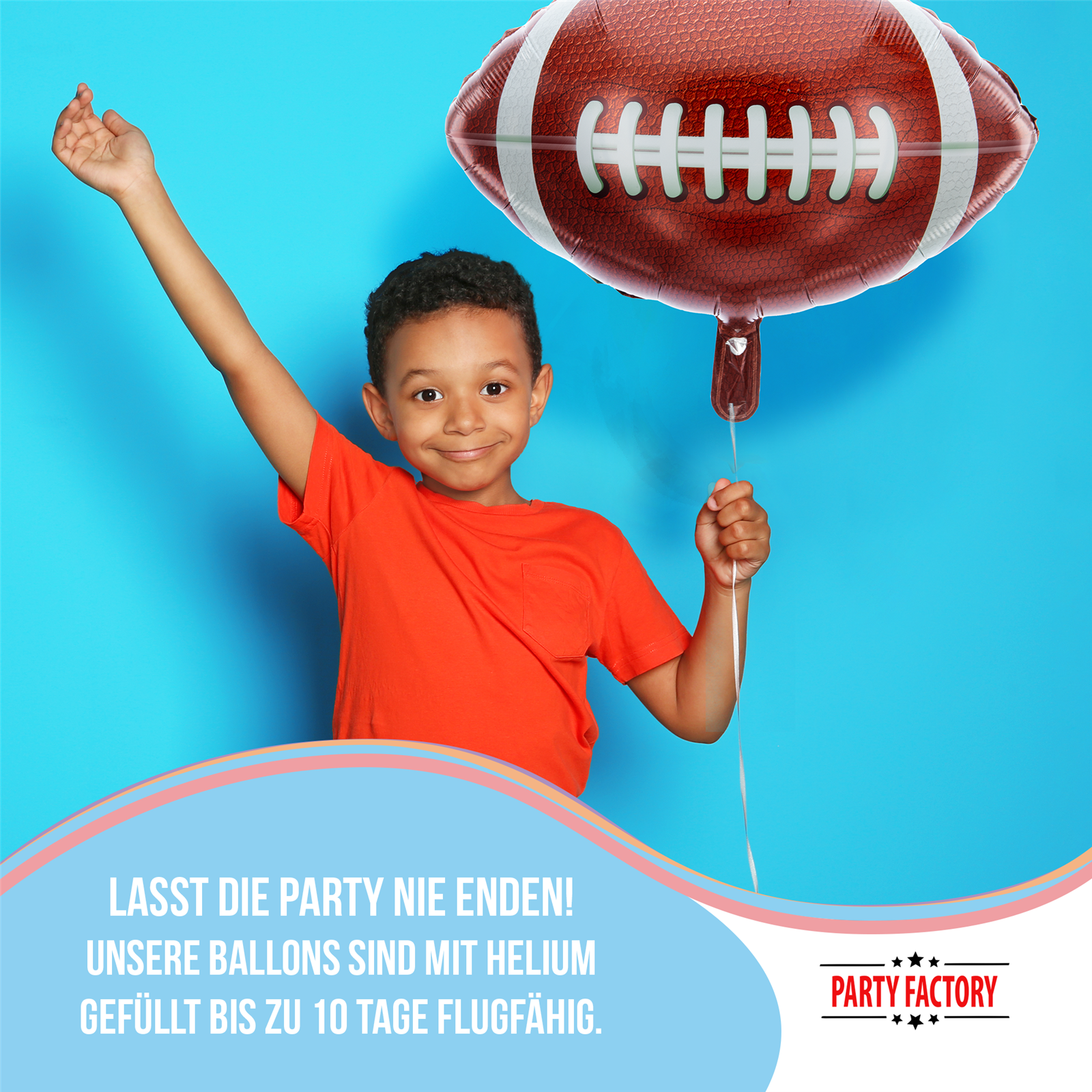 Folienballon American Football 69x62cm – Ballon Deko Sport Party Super Bowl 3
