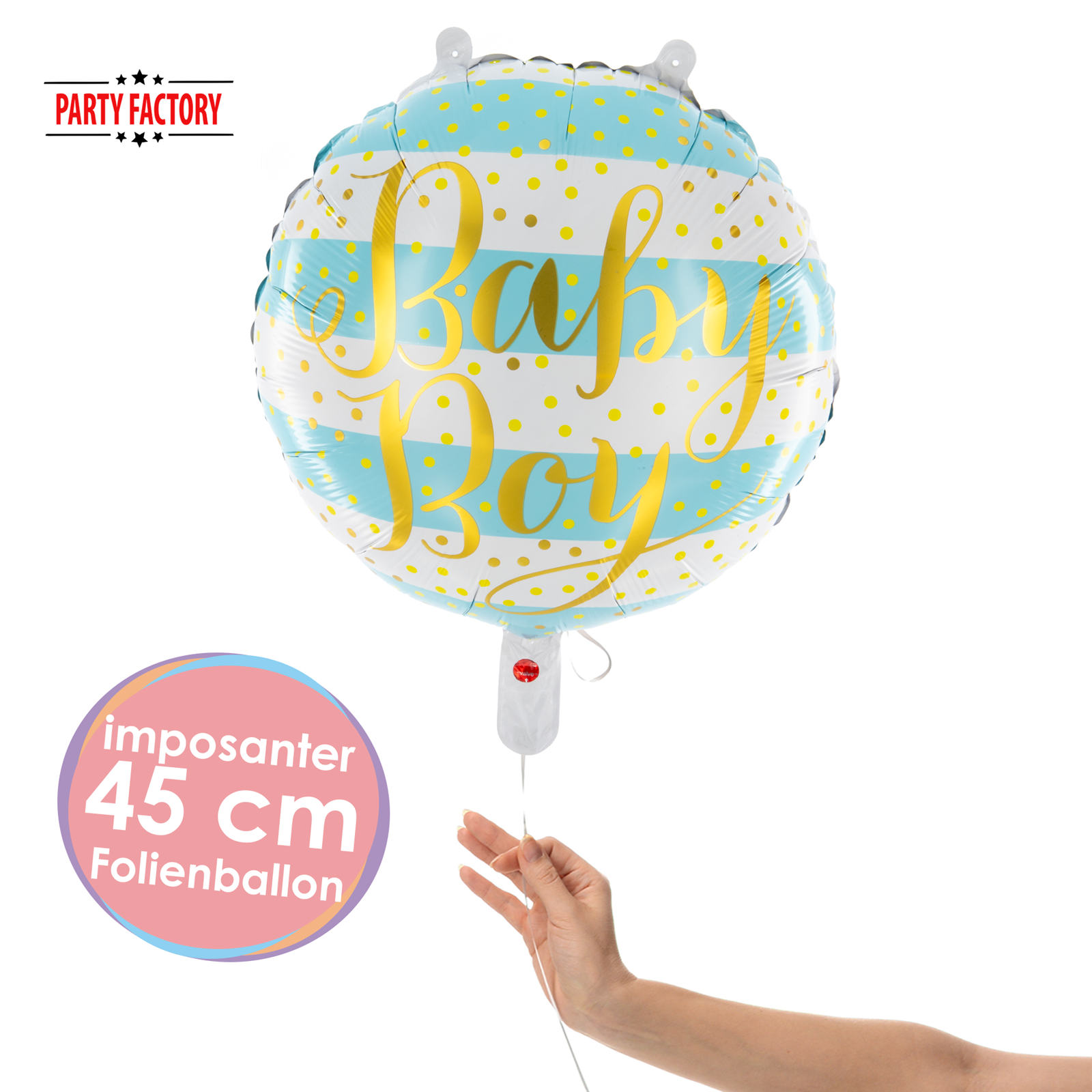 Folienballon Rund Baby Boy 45cm 2