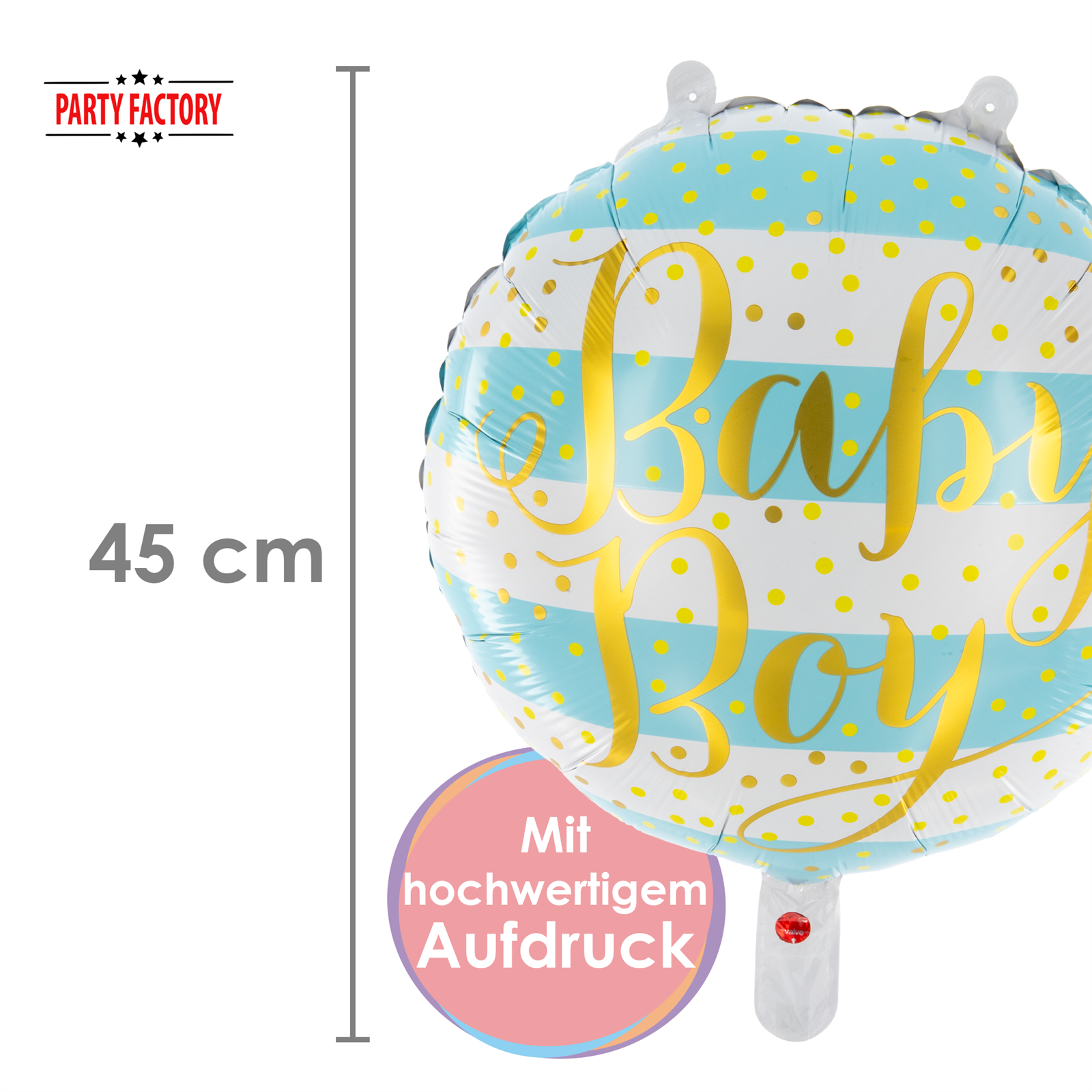 Folienballon Rund Baby Boy 45cm 4