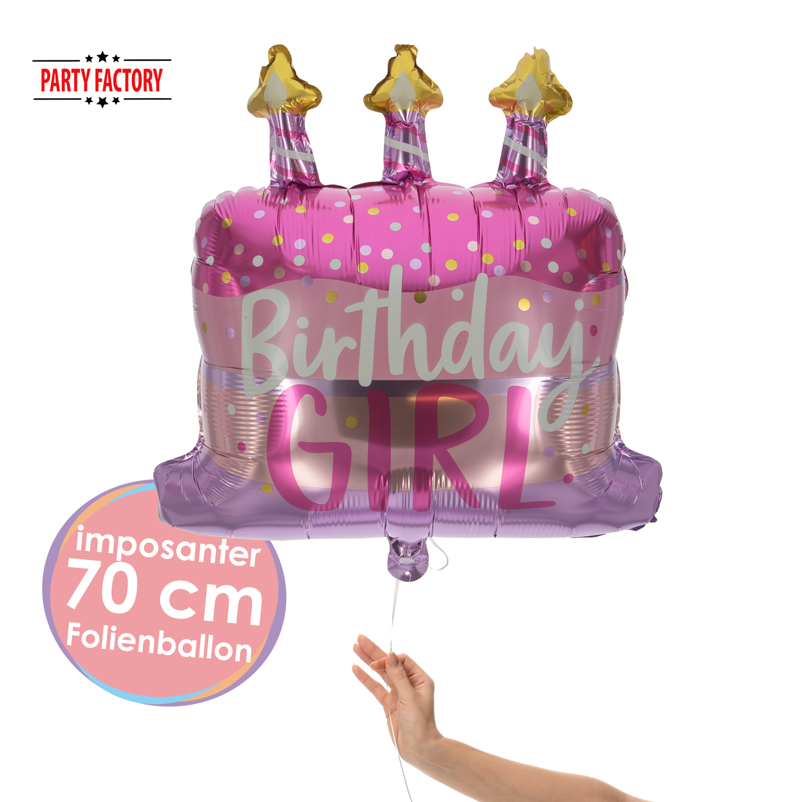 Folienballon Shape Birthday Girl 70x60cm 2