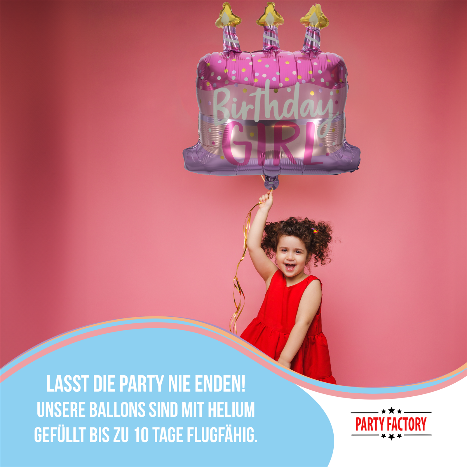 Folienballon Shape Birthday Girl 70x60cm 3