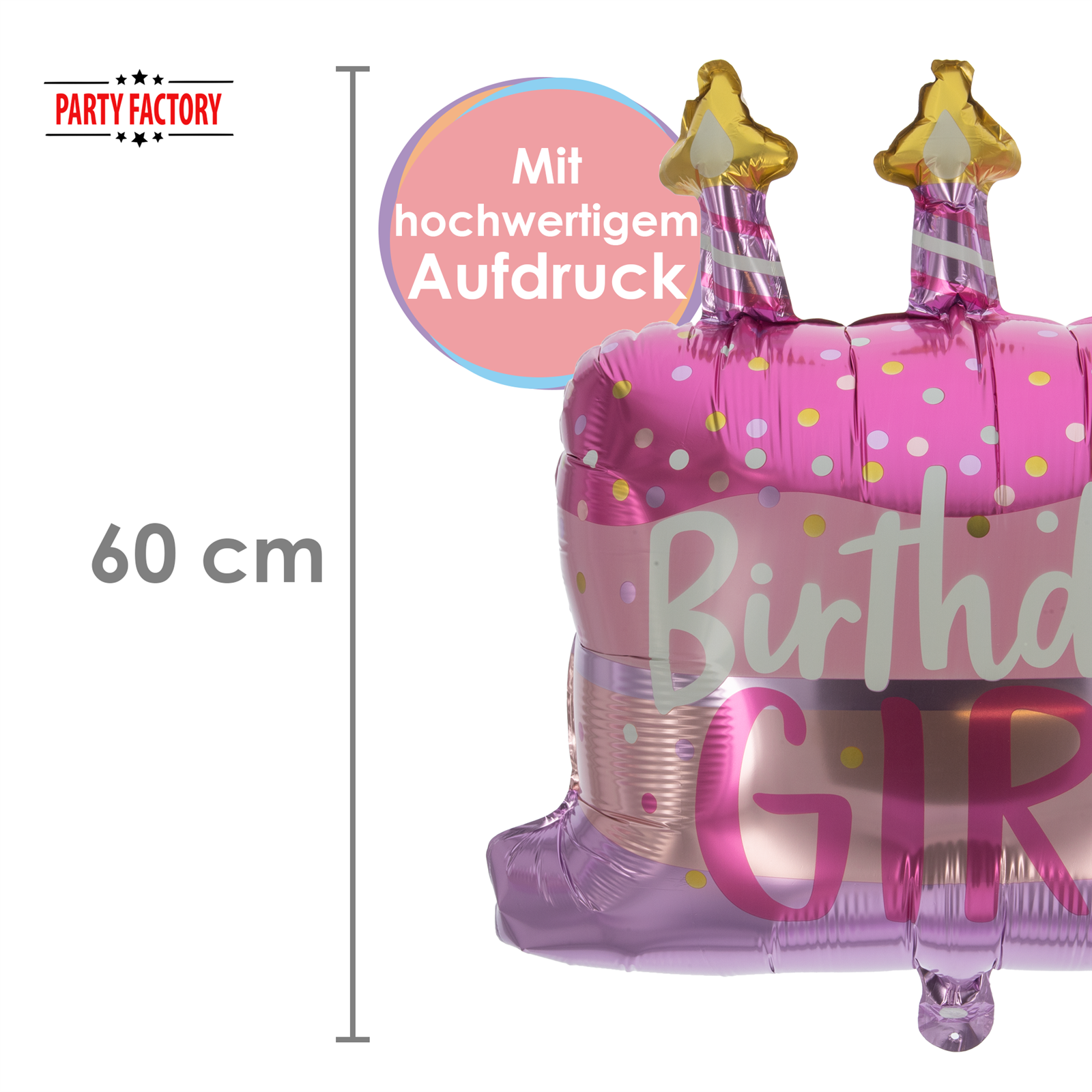 Folienballon Shape Birthday Girl 70x60cm 4