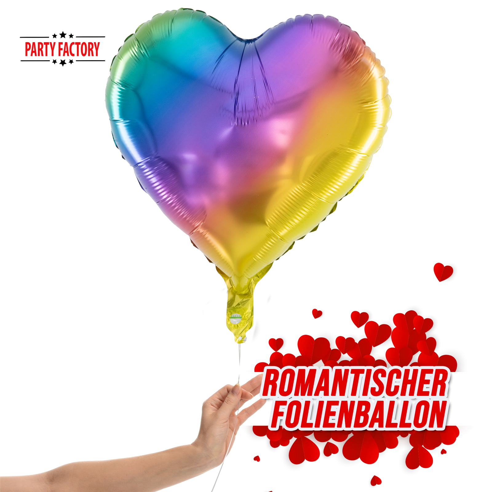 Folienballon Herz multicolor 45cm 2