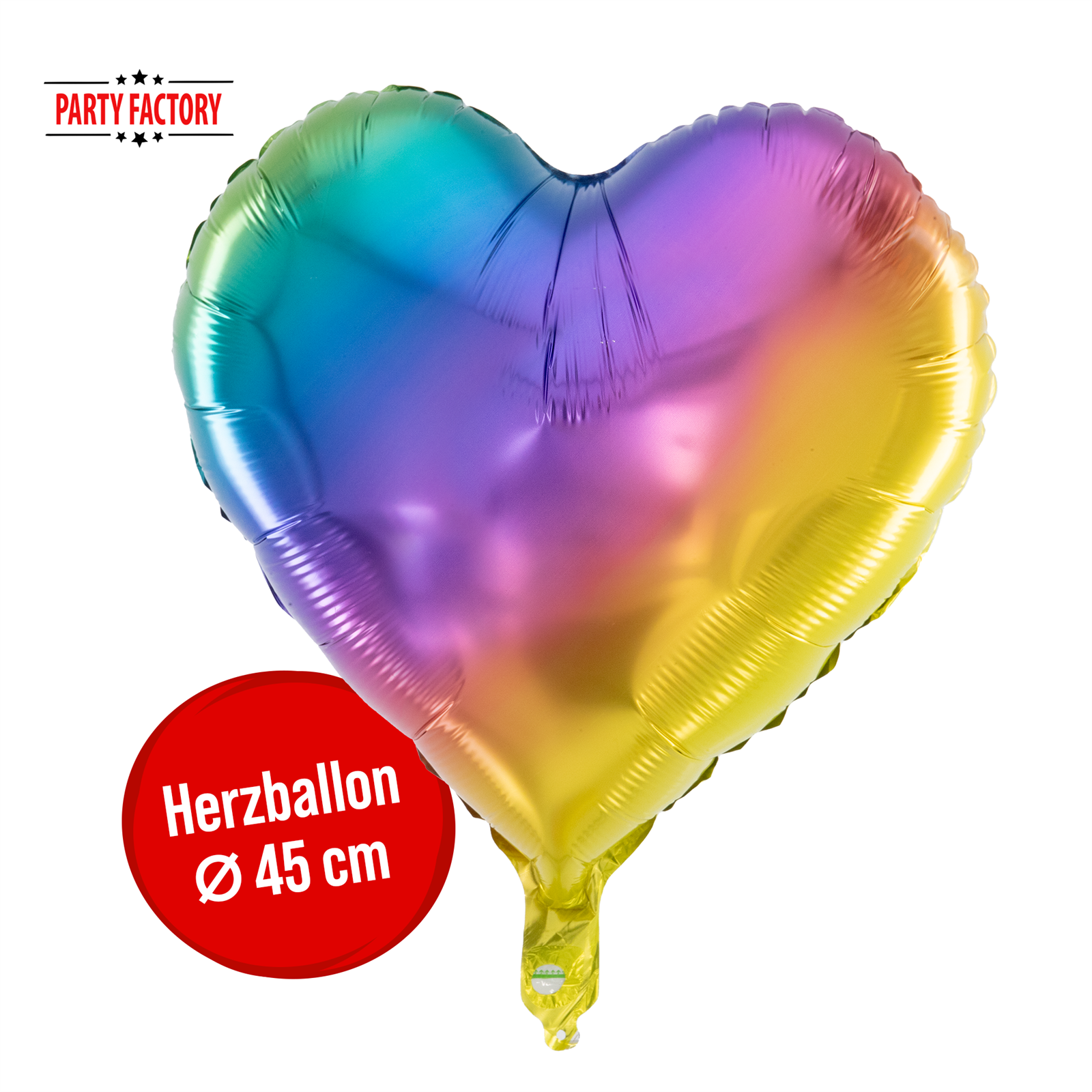 Folienballon Herz multicolor 45cm 4