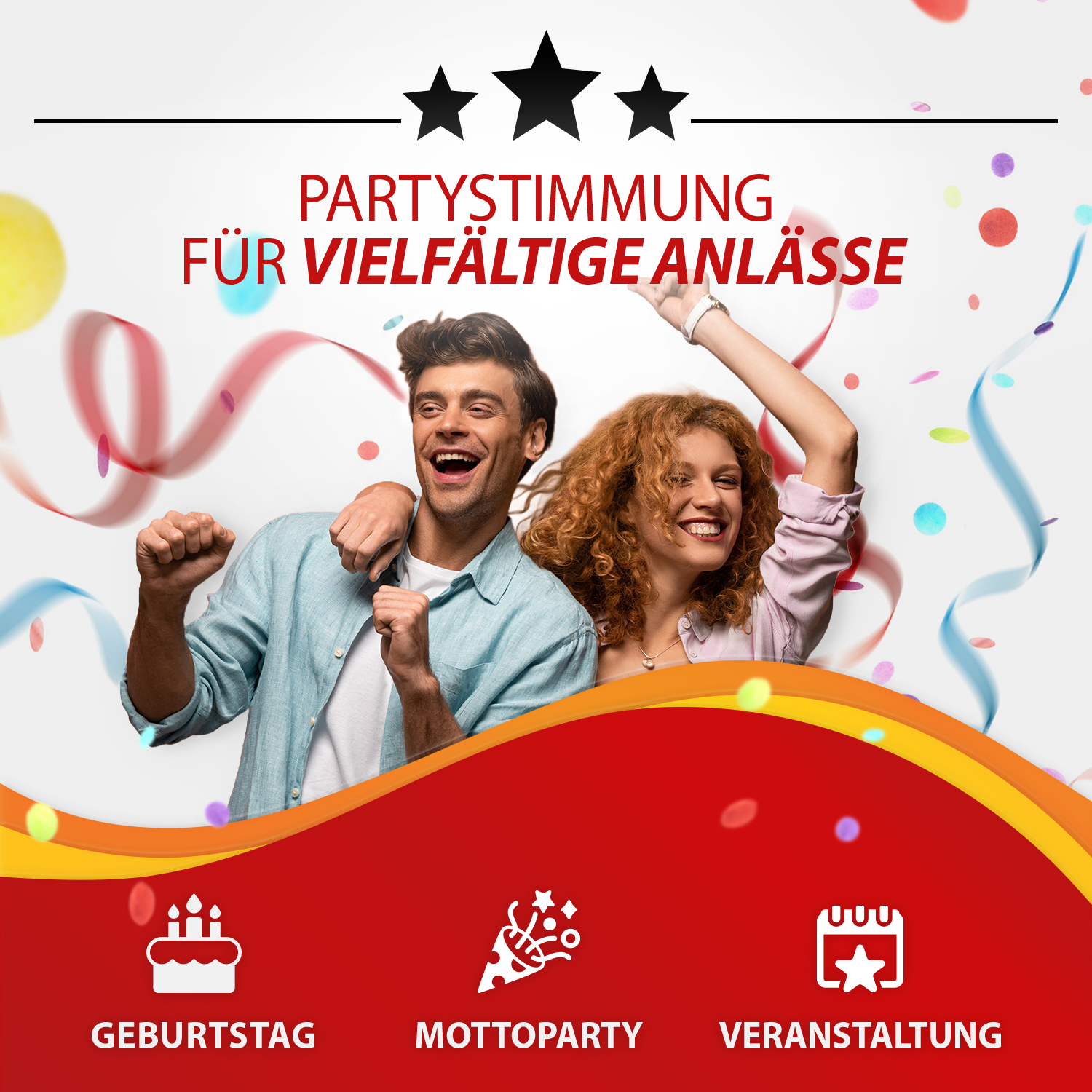 Party Popper 40cm Luftschlangen Konfetti bunt 3