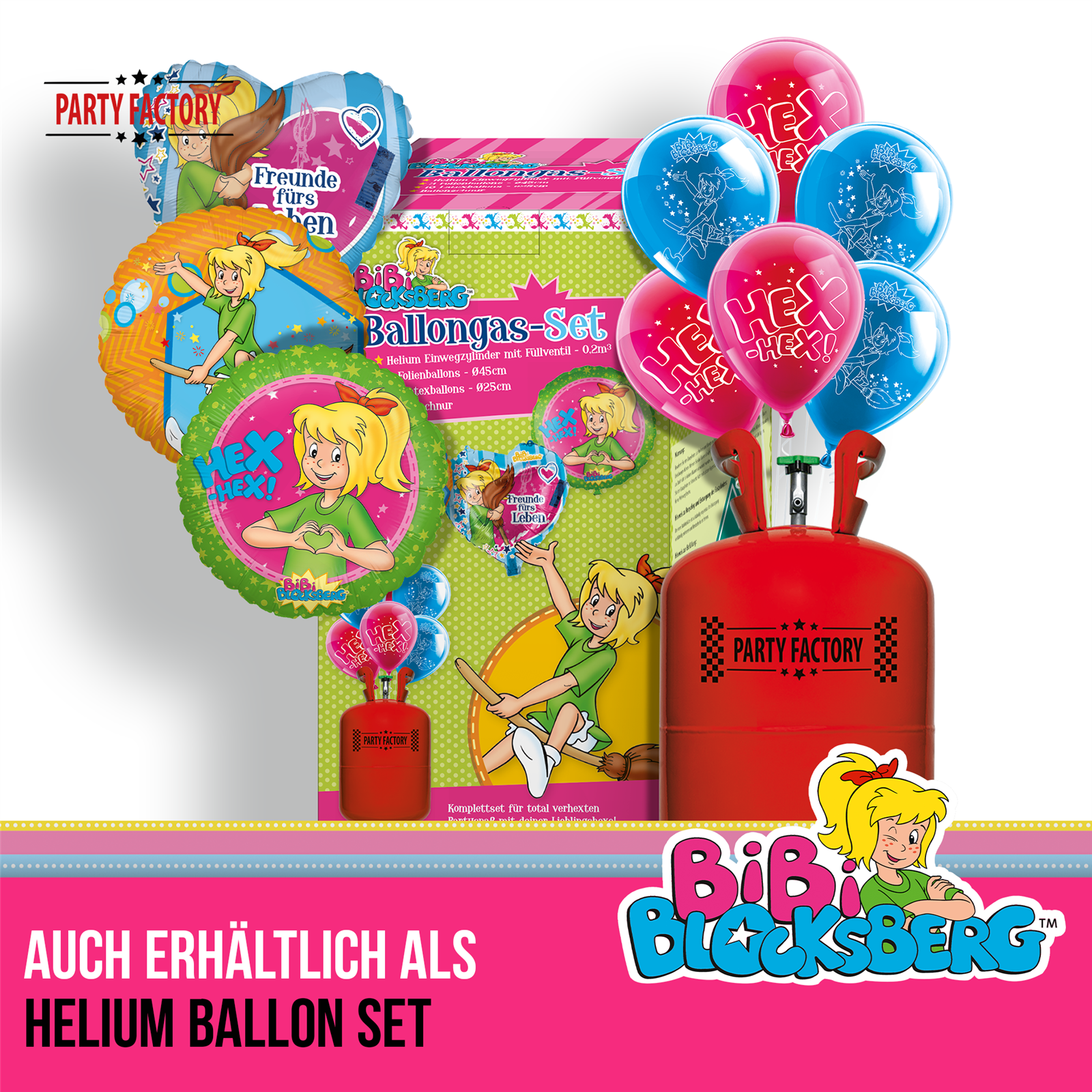 Party Factory `Bibi Blocksberg´ Party Popper 12er Set, 40 cm Konfettikanone mit bunt schimmerndem Konfetti, bis zu 8 m Flughöhe 5