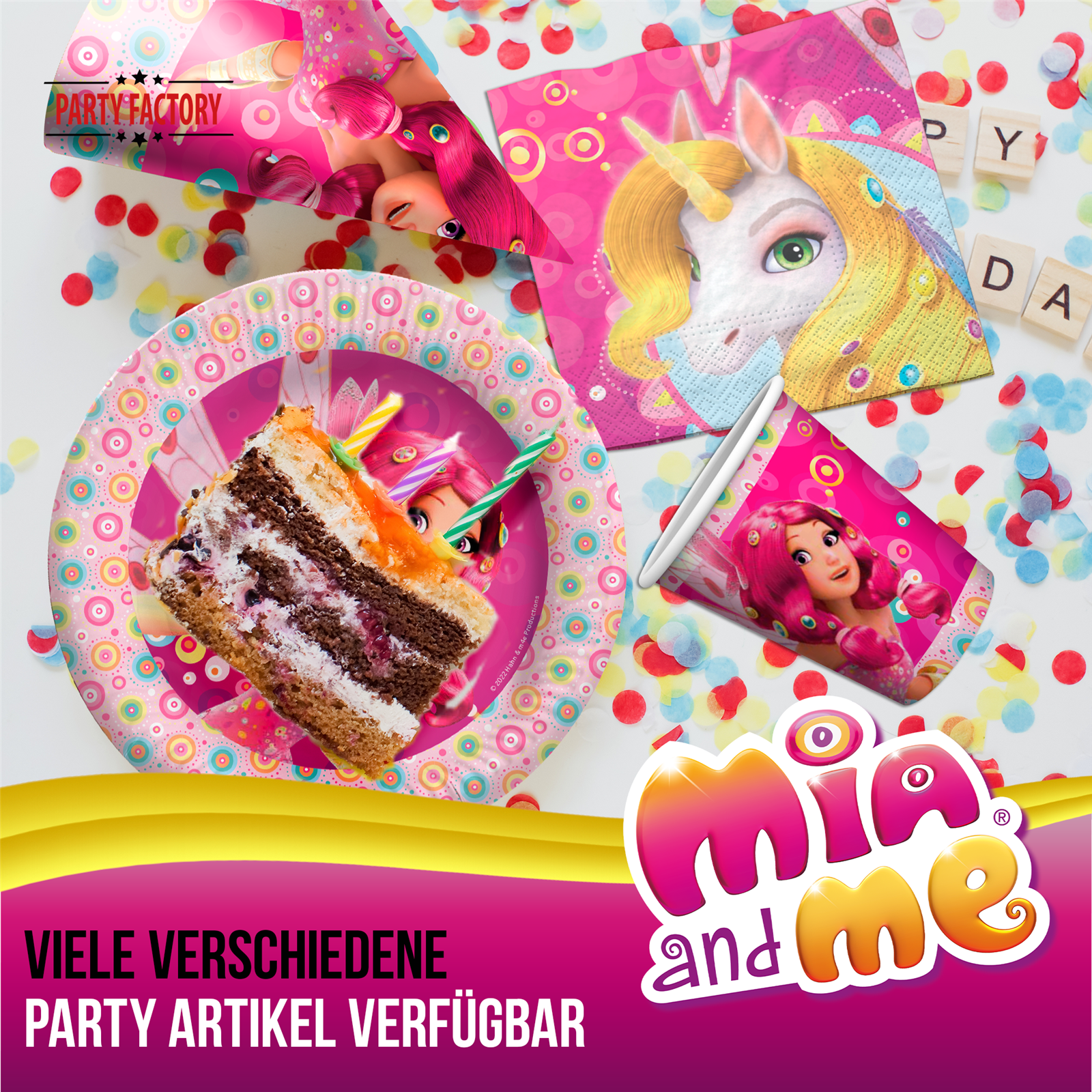 Party Factory `Mia & me´ Party Popper 12er Set, 40 cm Konfettikanone mit bunt schimmerndem Konfetti, bis zu 8 m Flughöhe 4