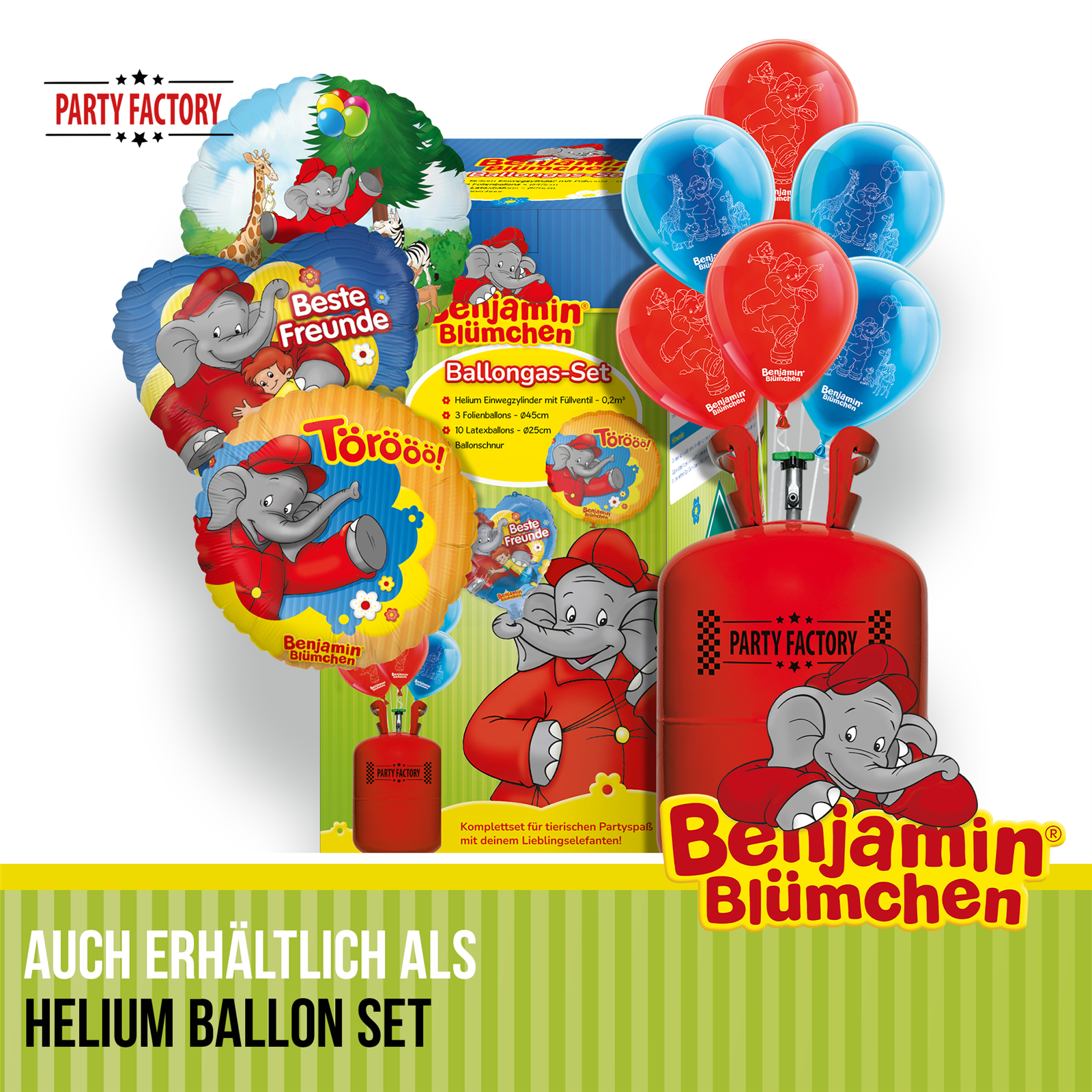 Party Factory `Benjamin Blümchen´ Party Popper 12er Set, 40 cm Konfettikanone mit bunt schimmerndem Konfetti, bis zu 8 m Flughöhe 5