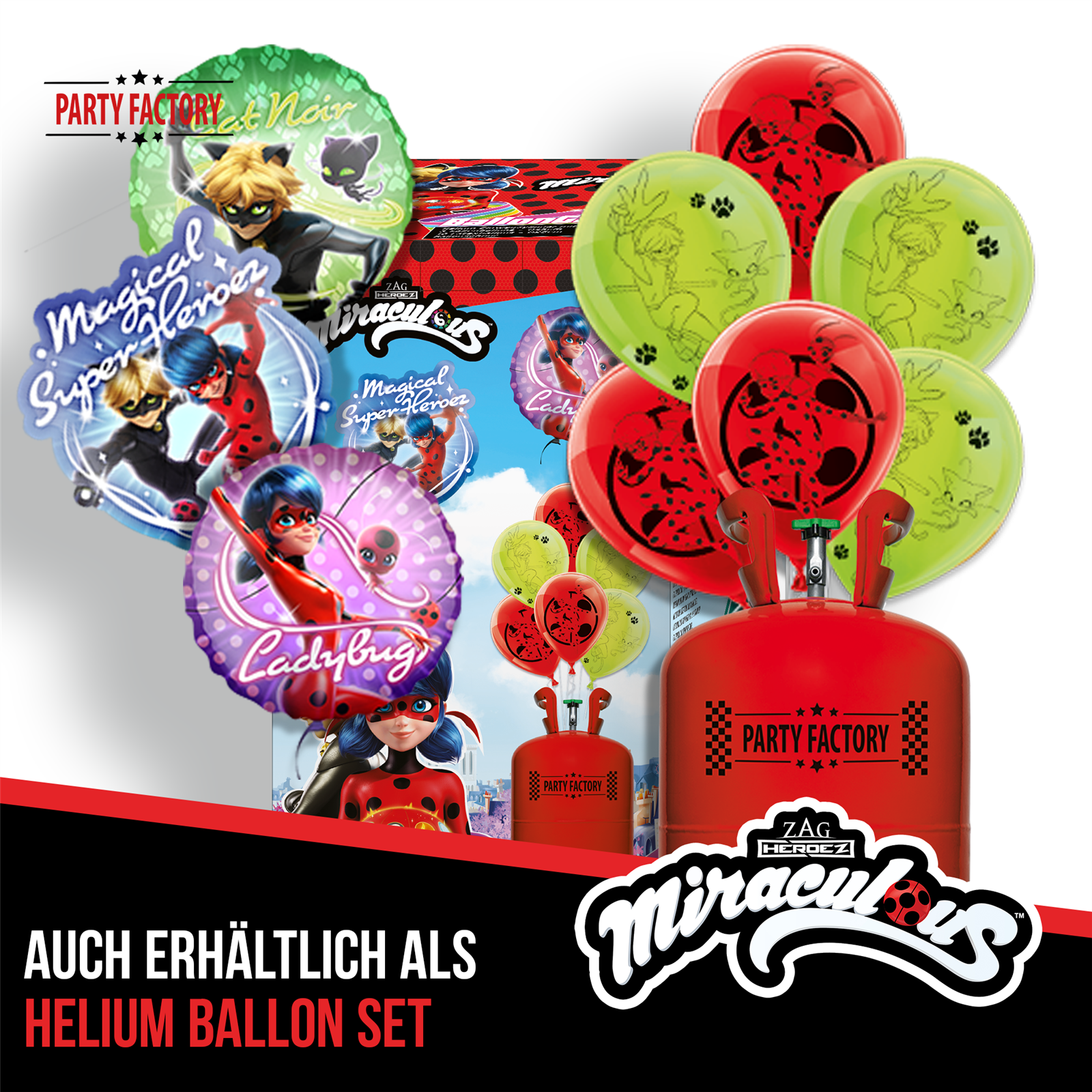 Party Factory `Miraculous´ Party Popper 12er Set, 40 cm Konfettikanone mit bunt schimmerndem Konfetti, bis zu 8 m Flughöhe 5