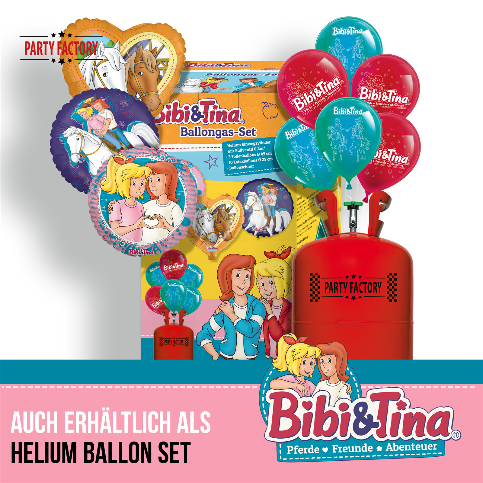 Party Factory `Bibi & Tina´ Party Popper 10er Set, 40 cm Konfettikanone mit bunt schimmerndem Konfetti, bis zu 8 m Flughöhe 5