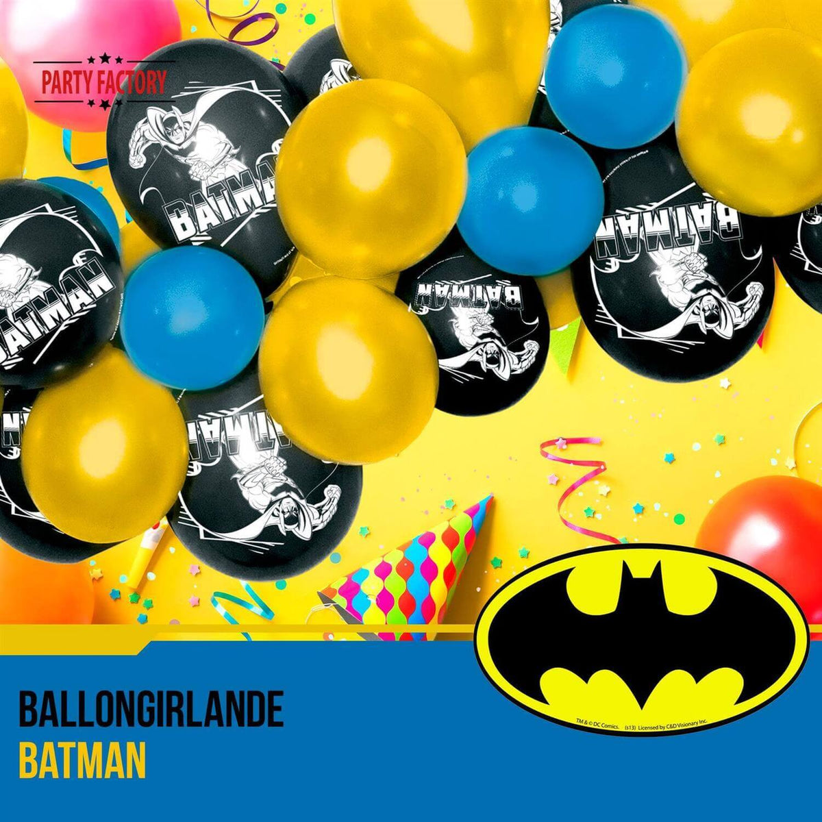 Batman Ballongirlande Set 60-teilig 3