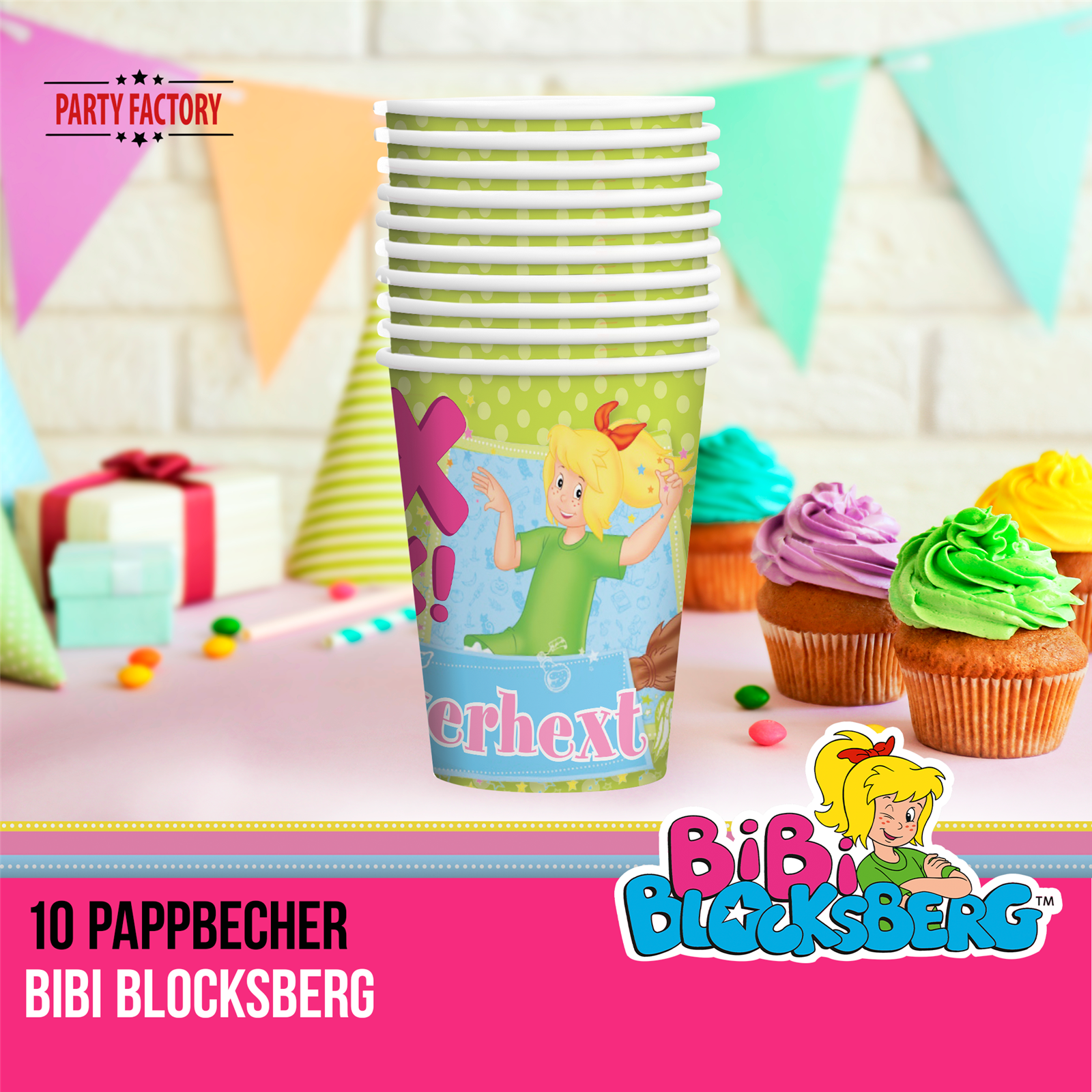 Bibi Blocksberg 40-teiliges Party Set Geschirr 3