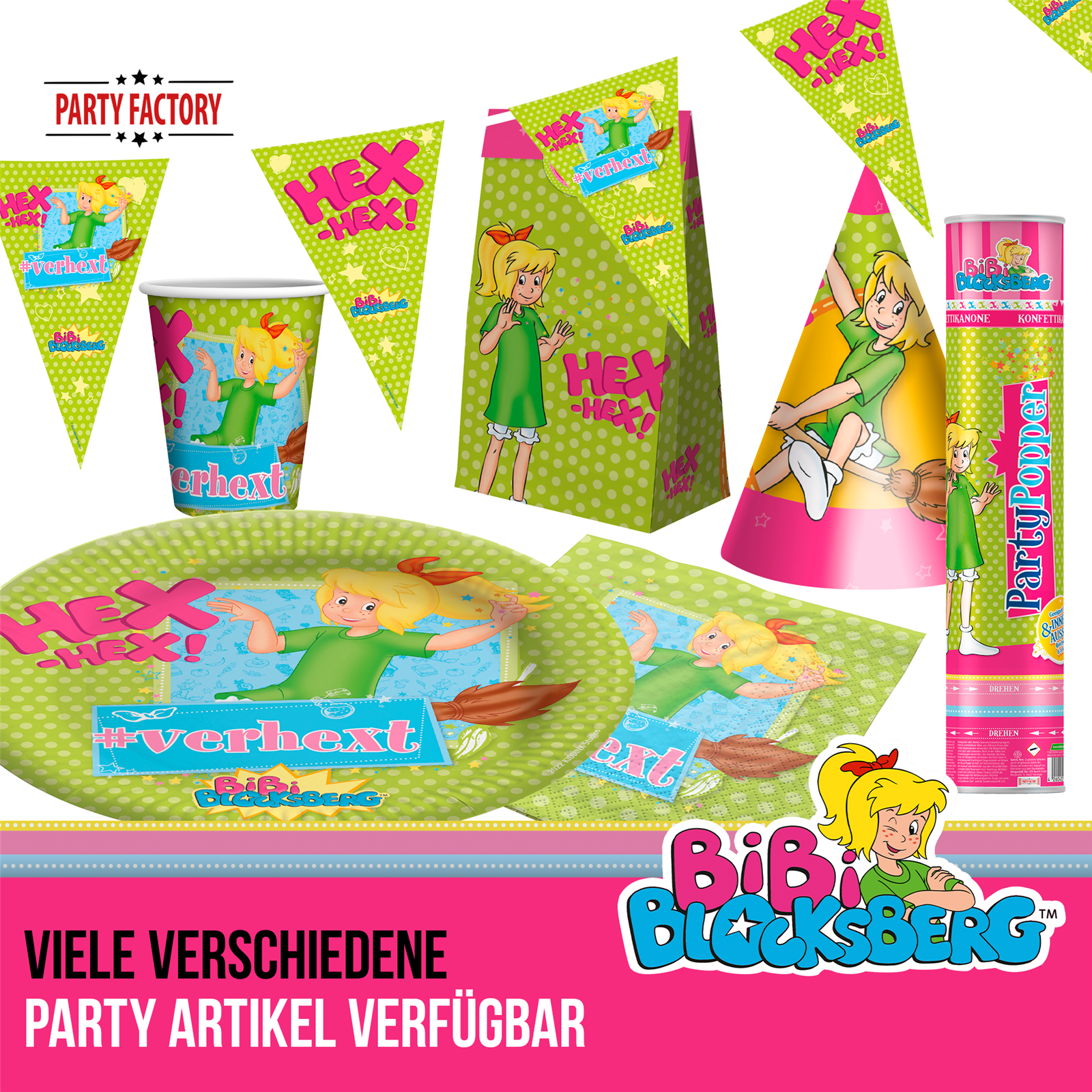 Bibi Blocksberg 40-teiliges Party Set Geschirr 5