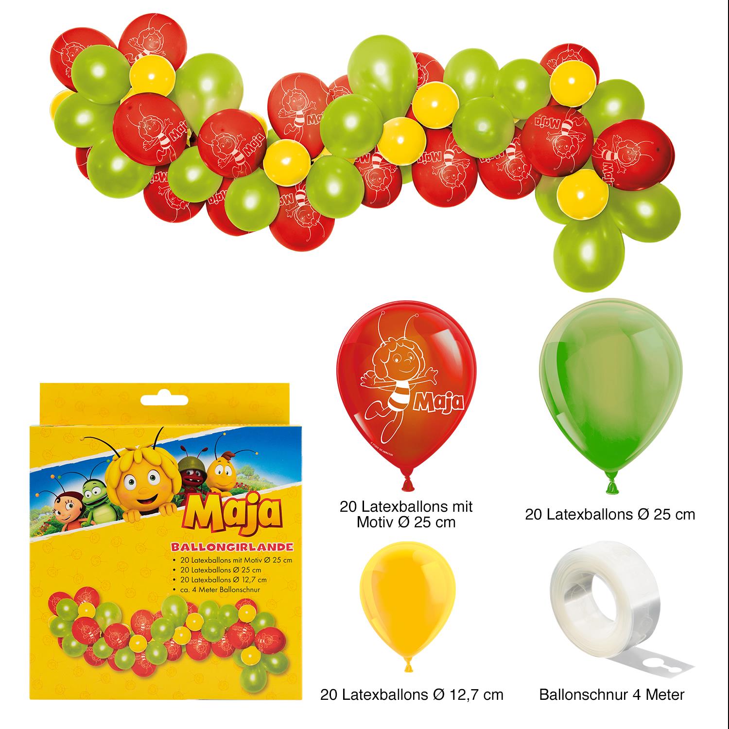 Biene Maja Ballongirlande Set 60-teilig