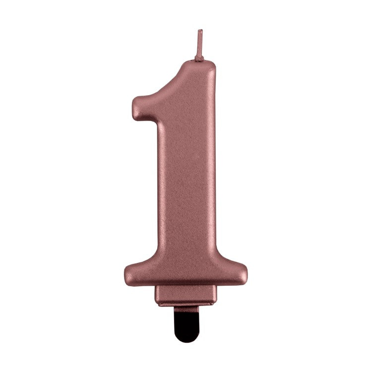 Geburtstags-Kerzen metallic rose Nr. 1 1