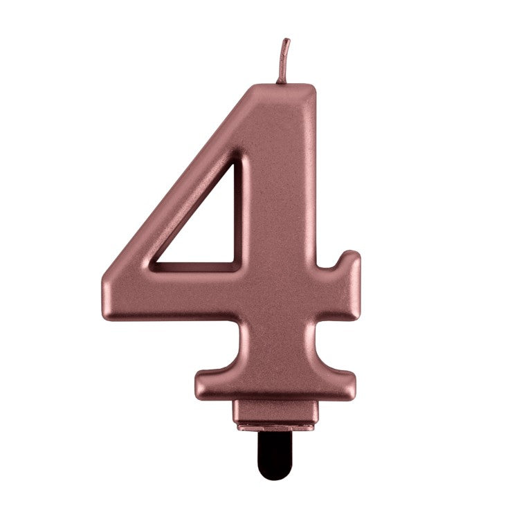 Geburtstags-Kerzen metallic rose Nr. 4