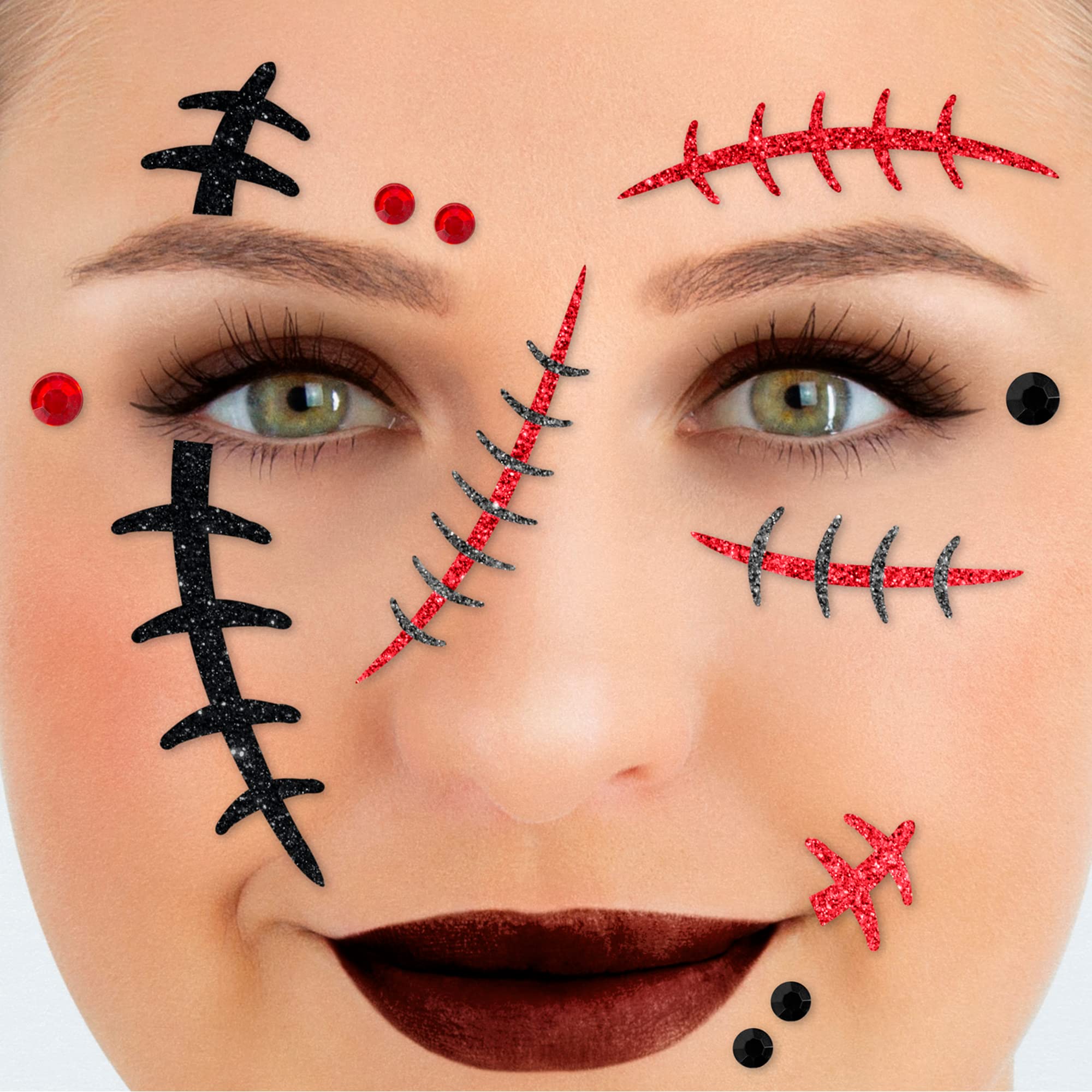 Glitter Face Tattoo - Narbengesicht