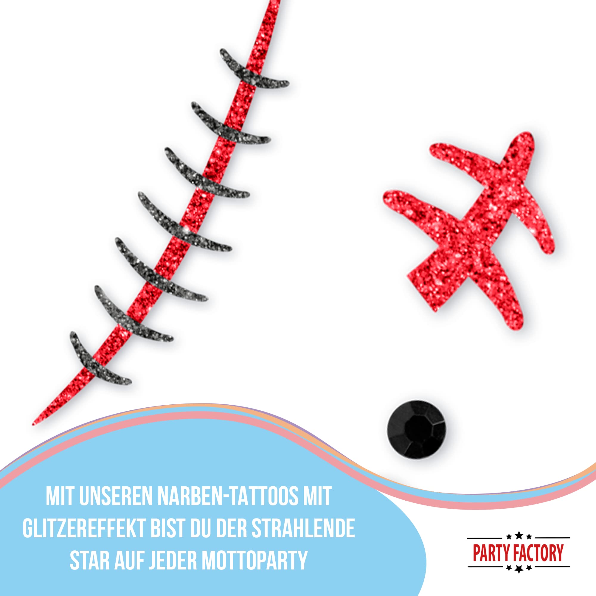Glitter Face Tattoo - Narbengesicht 5
