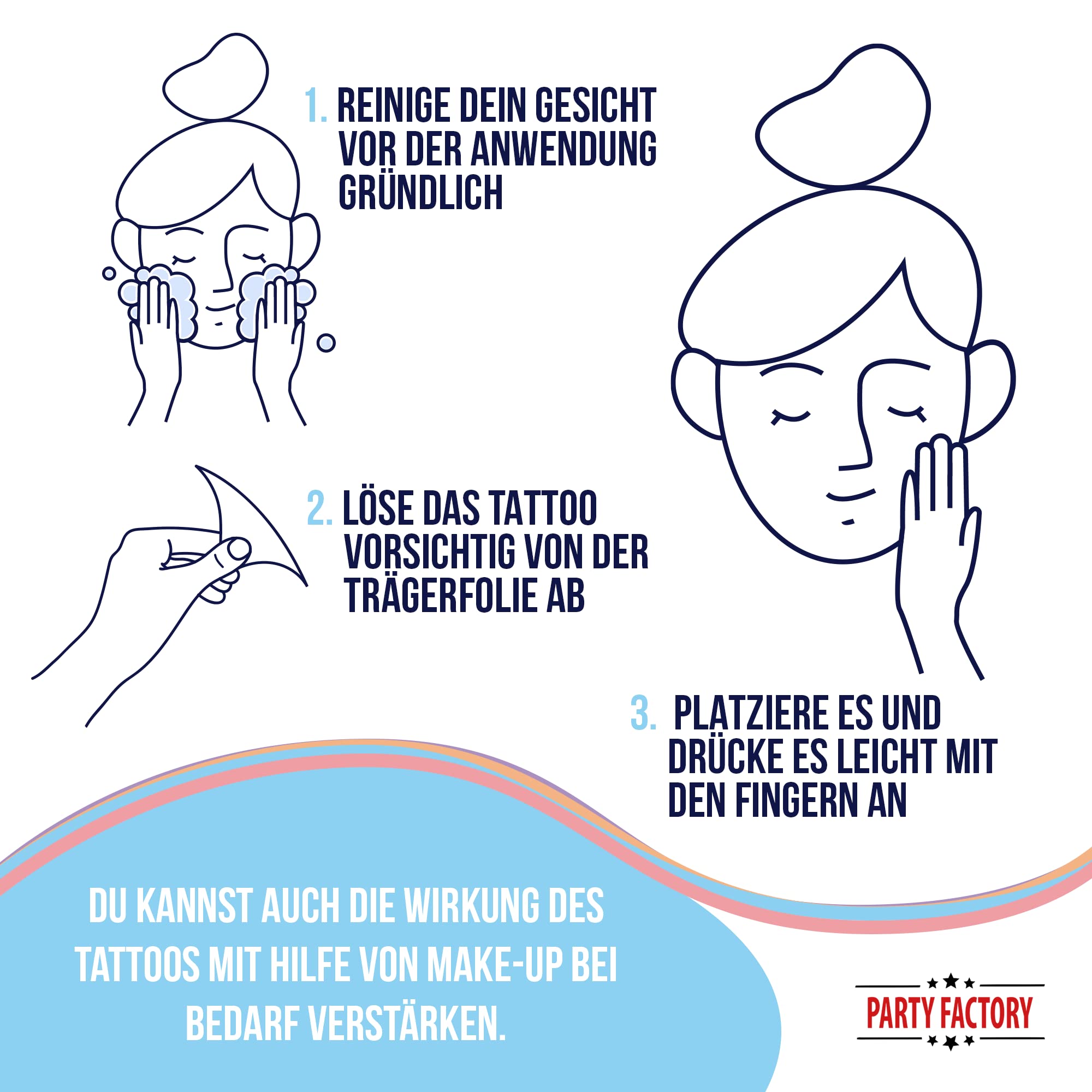 Glitter Face Tattoo Steampunk Brass 6