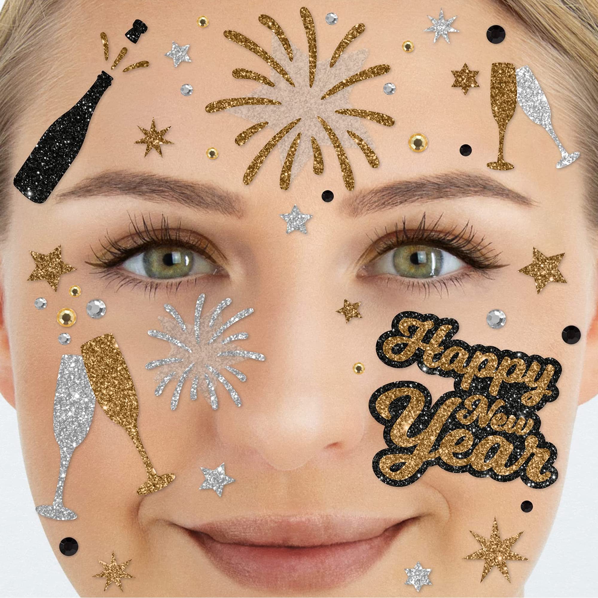 Glitter Face Tattoo - Silvester