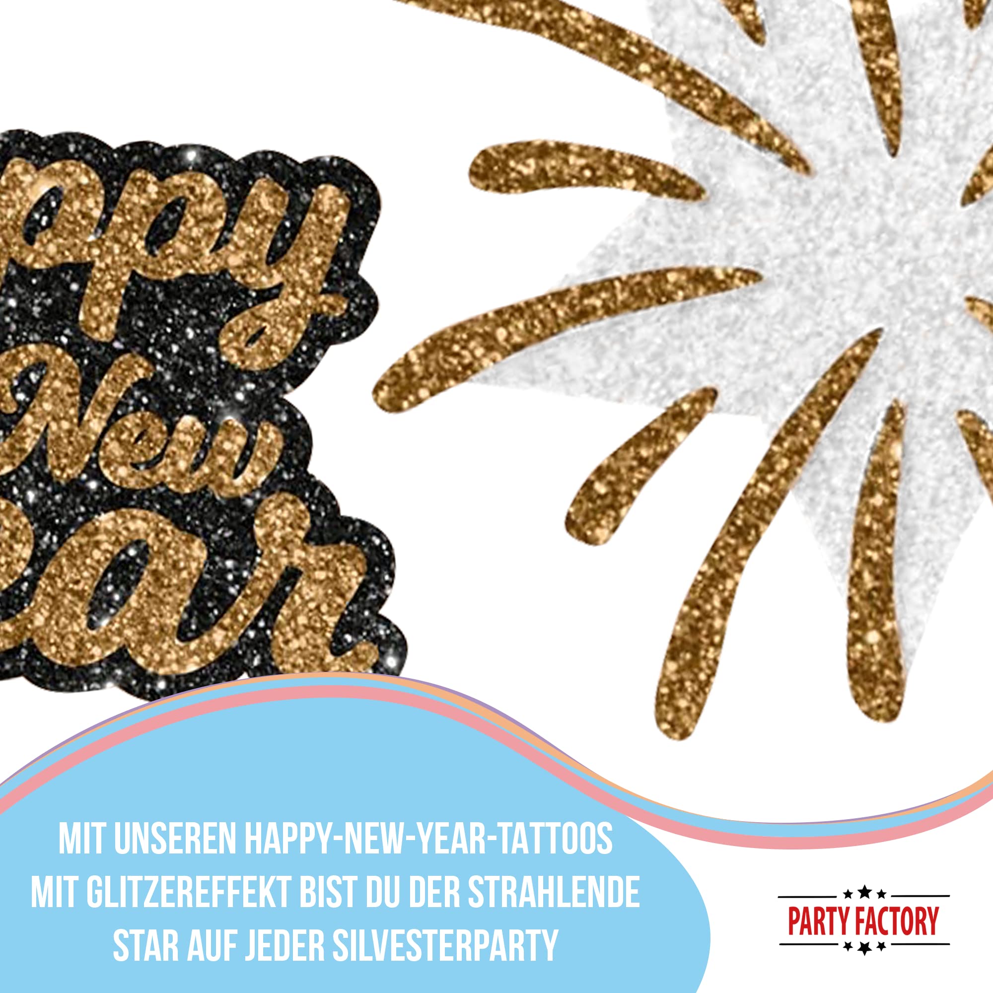 Glitter Face Tattoo - Silvester 5