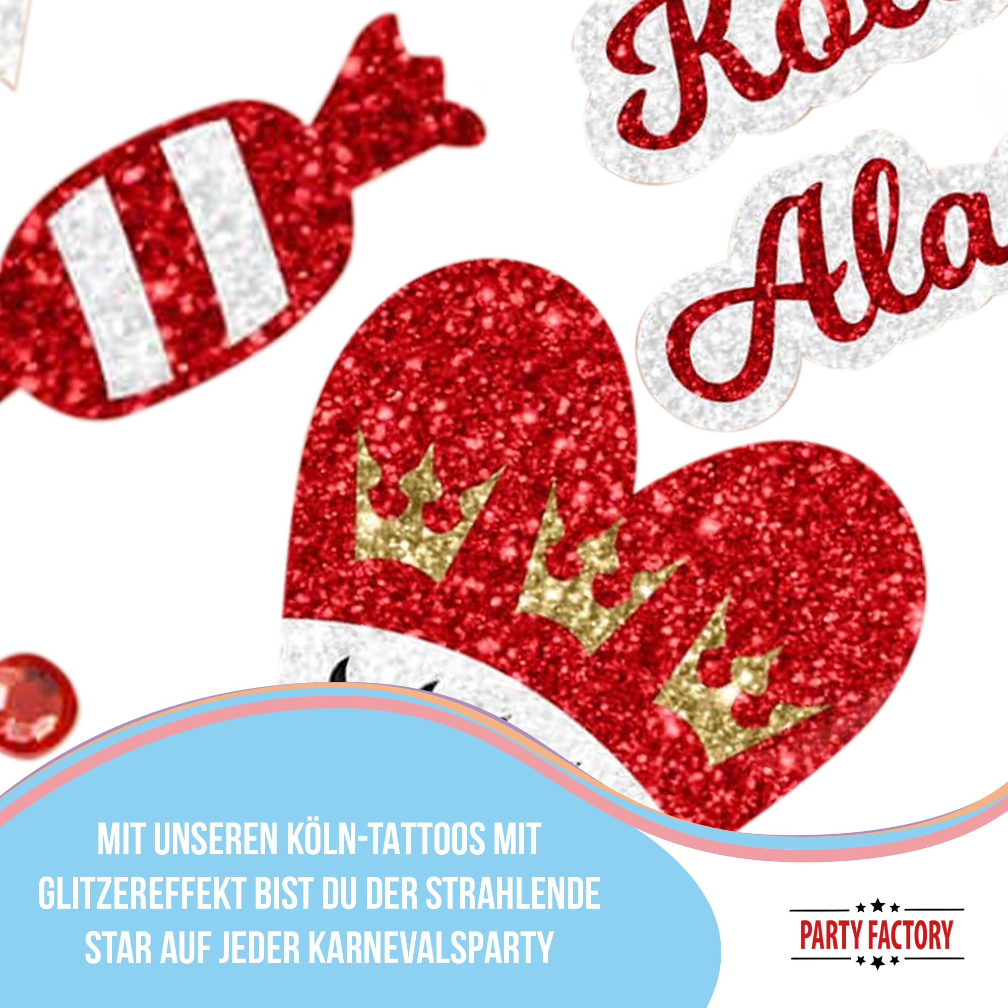 Glitter Face Tattoo - Kölle Alaaf! 5