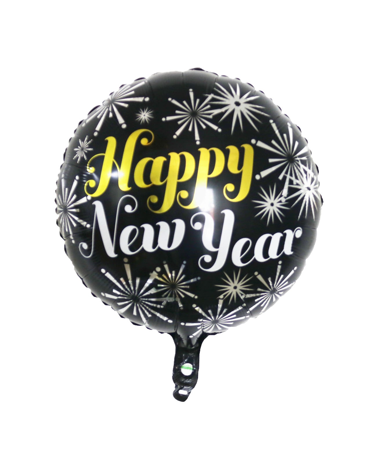 Folienballon Happy New Year Rund Feuerwerk 45cm – Silvester Party Deko Ballon