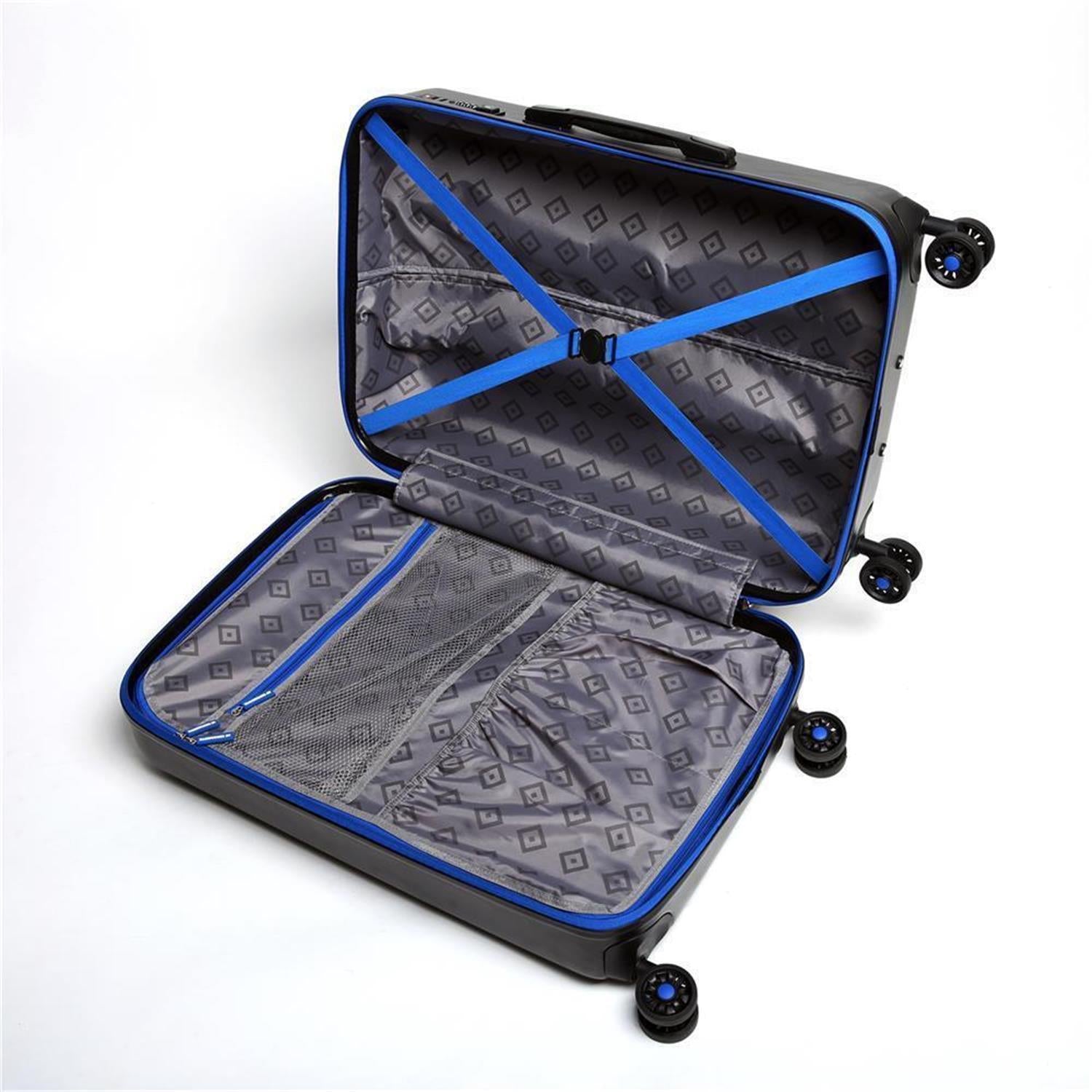 Hamburger SV Reisekoffer 28" schwarz mit TSE Schloss 360° Doppelrollen 10