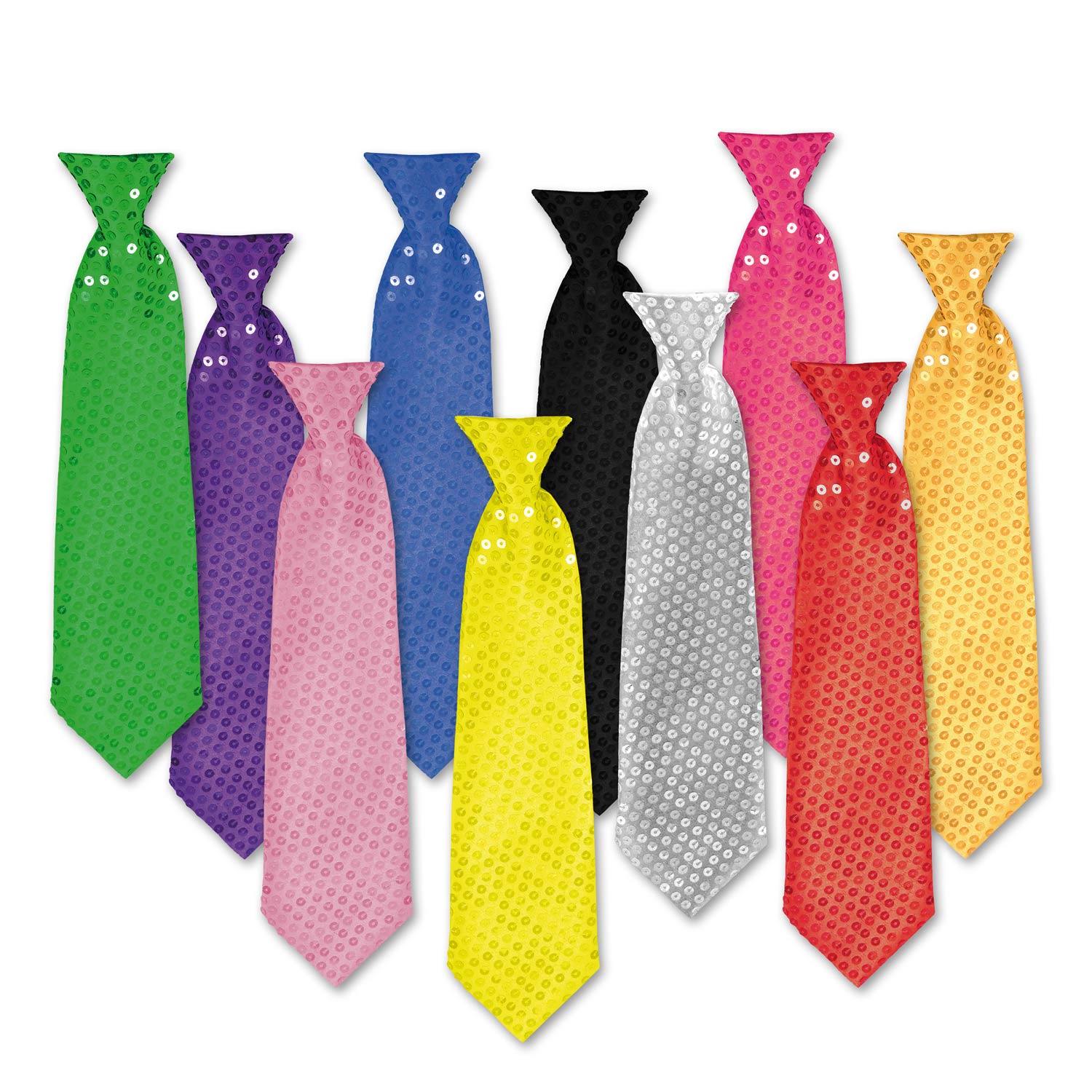 Pailletten-Krawatte Farbauswahl