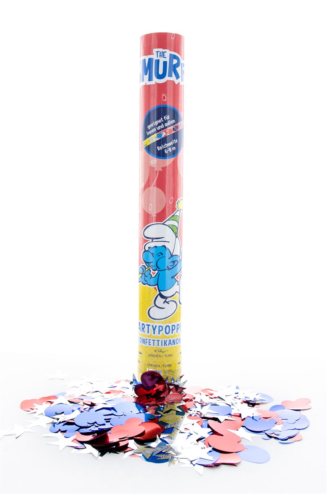 Die Schlümpfe Party Popper 40 cm mehrfarbig