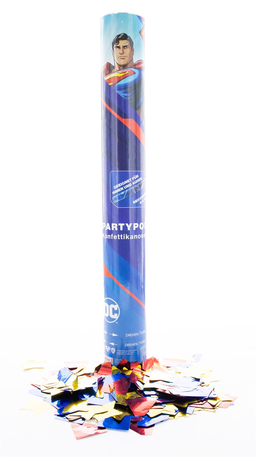 Superman Party Popper 40 cm mehrfarbig