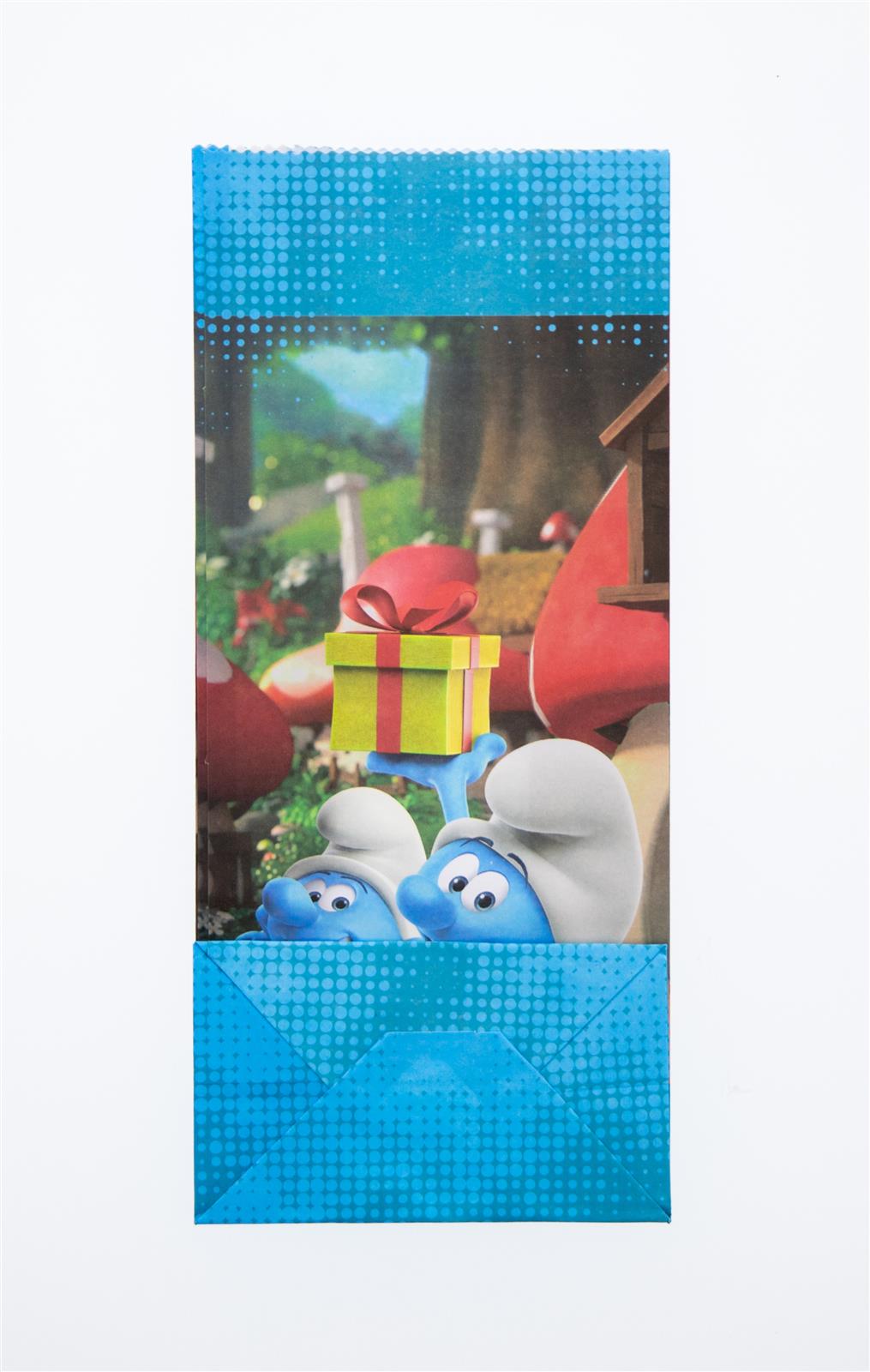 Die Schlümpfe Party-Tüte Geschenktasche Papier inkl. Sticker 10 Stk. 5