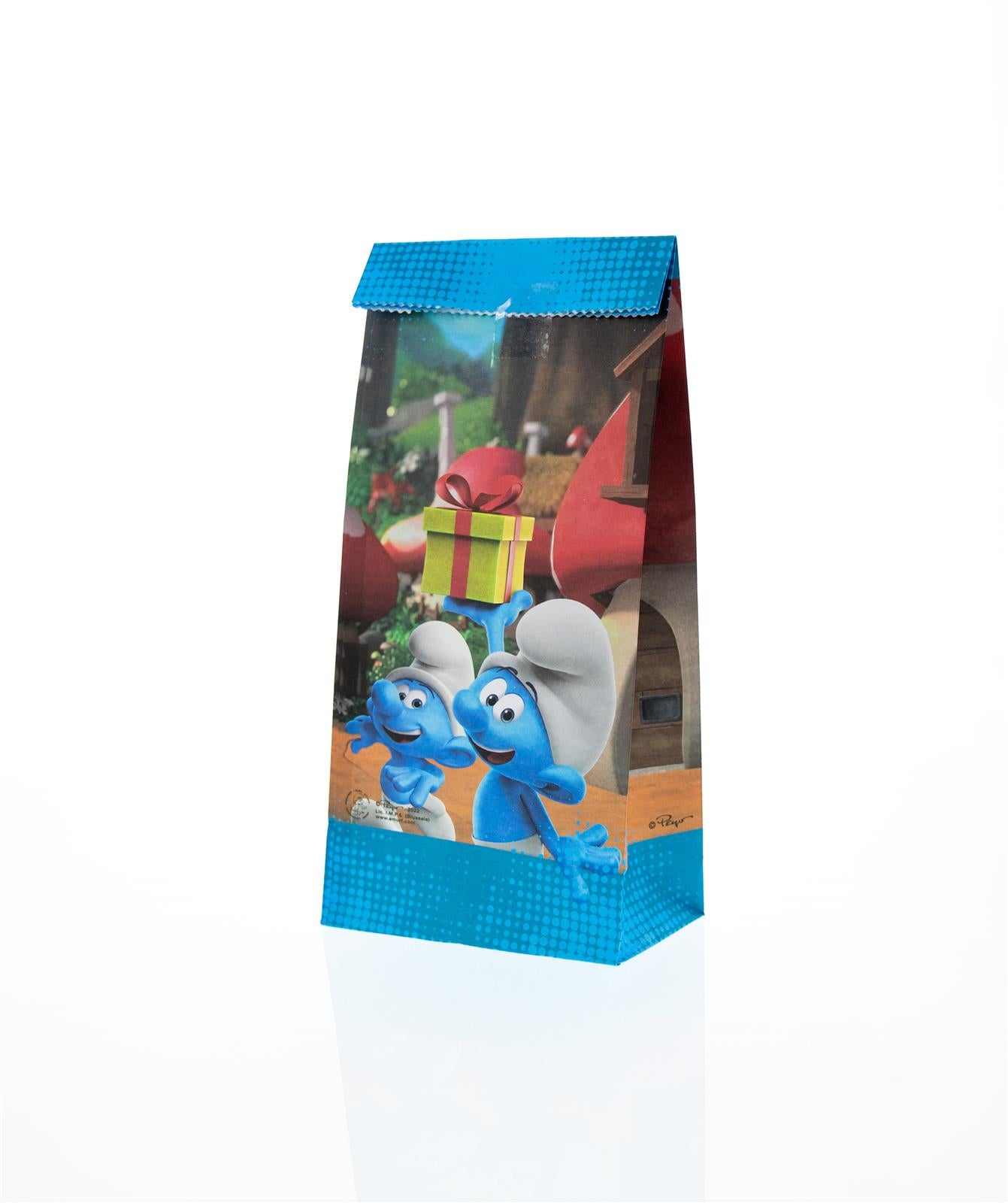 Die Schlümpfe Party-Tüte Geschenktasche Papier inkl. Sticker 10 Stk. 8