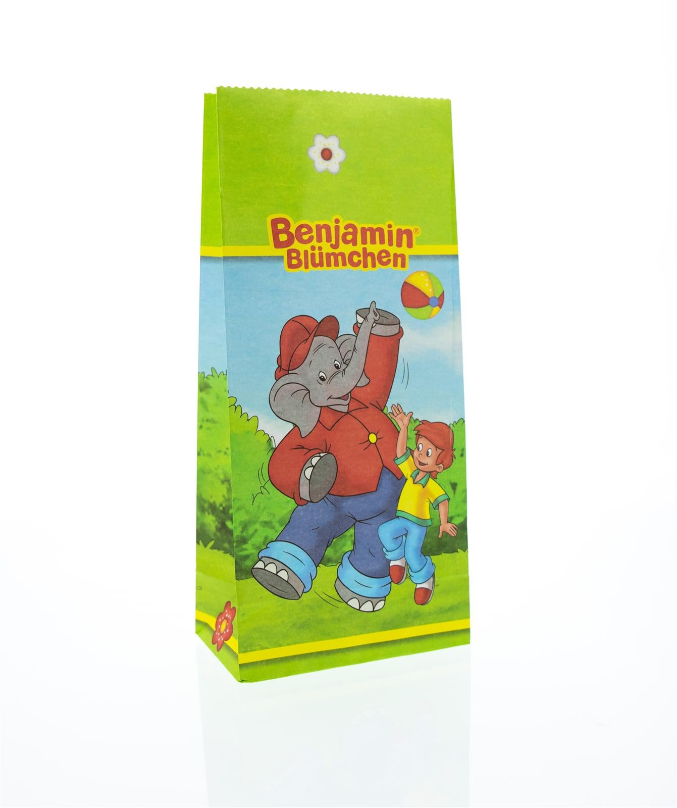 Benjamin Blümchen Party-Tüte Papier inkl. Sticker 10 Stk.