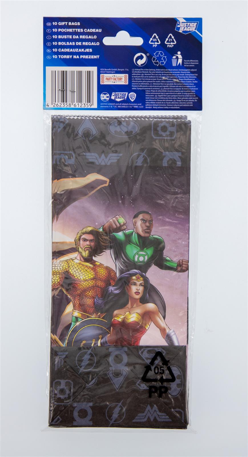 Justice League Party-Tüte Papier inkl. Sticker 10 Stk. 3