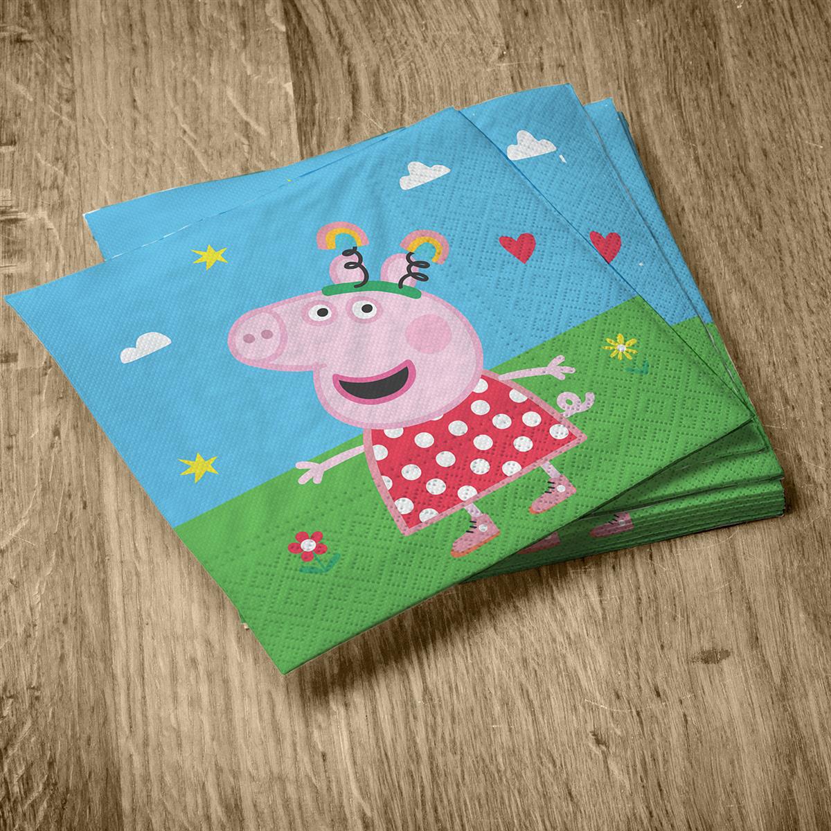 Peppa Pig Servietten 3-lagig 20er-Pack blau gelb 3