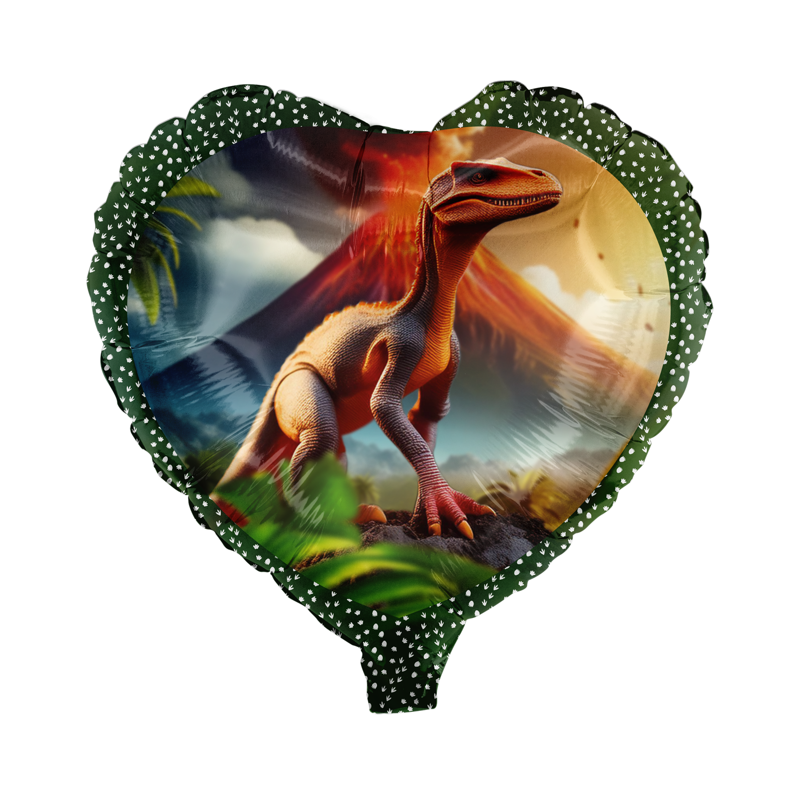 Folienballon Dino Realistisch Herz Ø 45 cm