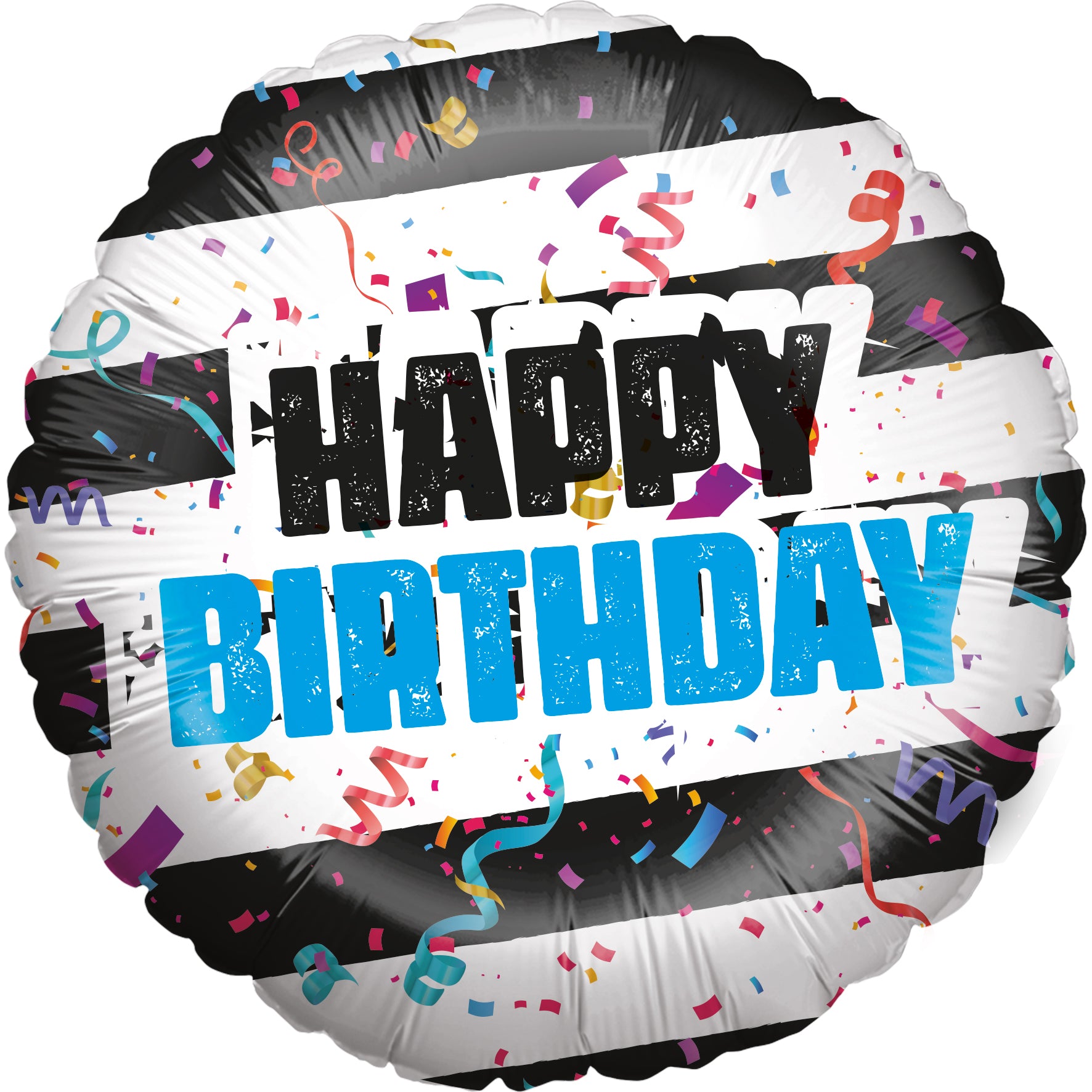 Folienballon Happy Birthday FB Motiv 2 rund 45cm