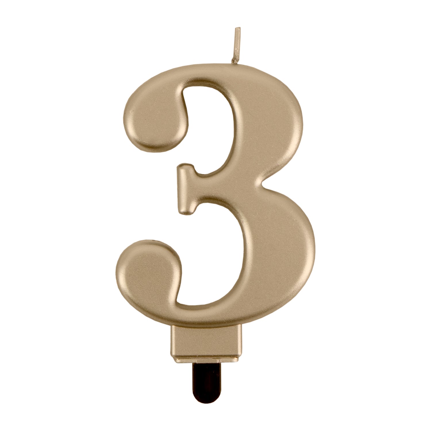 Geburtstags-Kerzen metallic gold Nr. 3