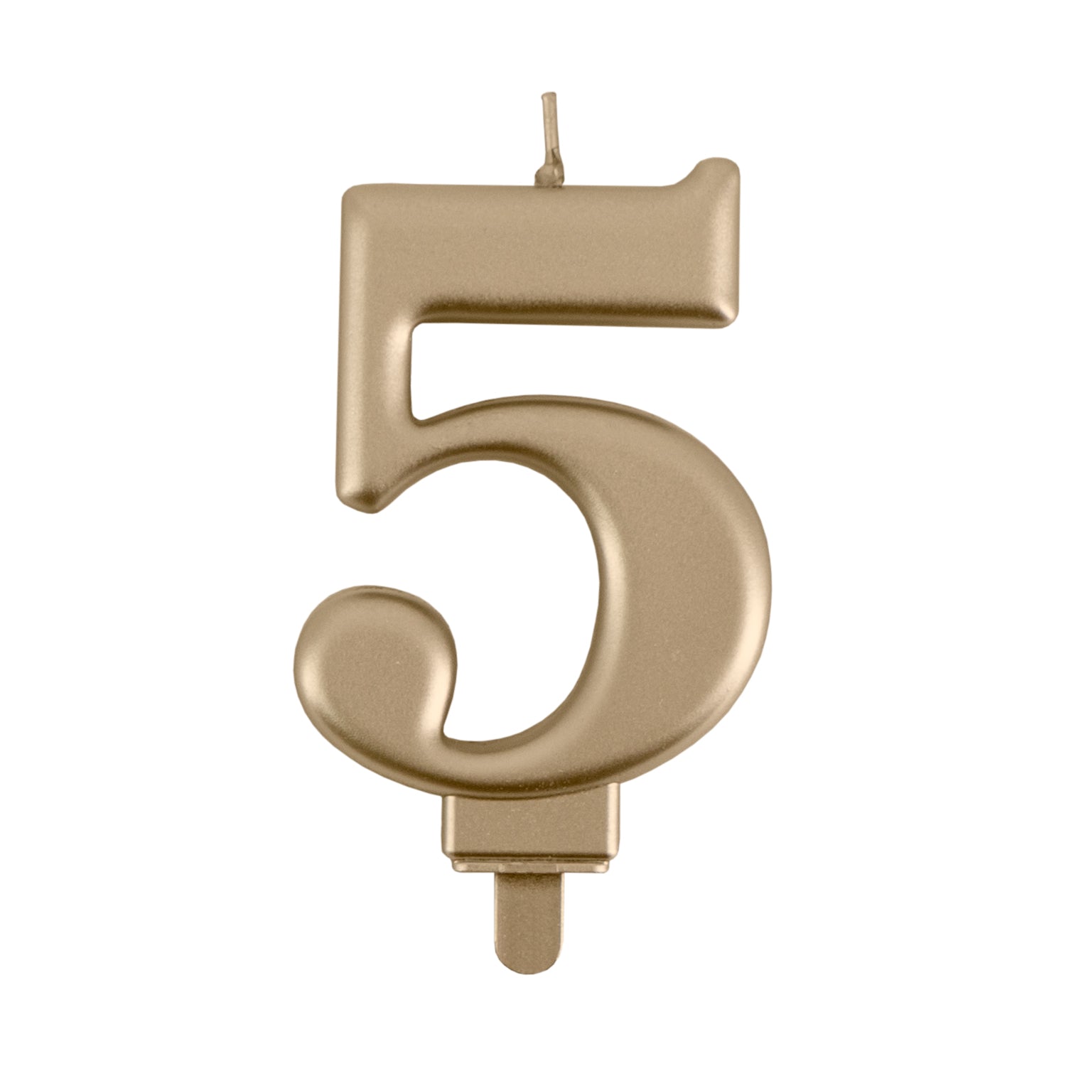 Geburtstags-Kerzen metallic gold Nr. 5