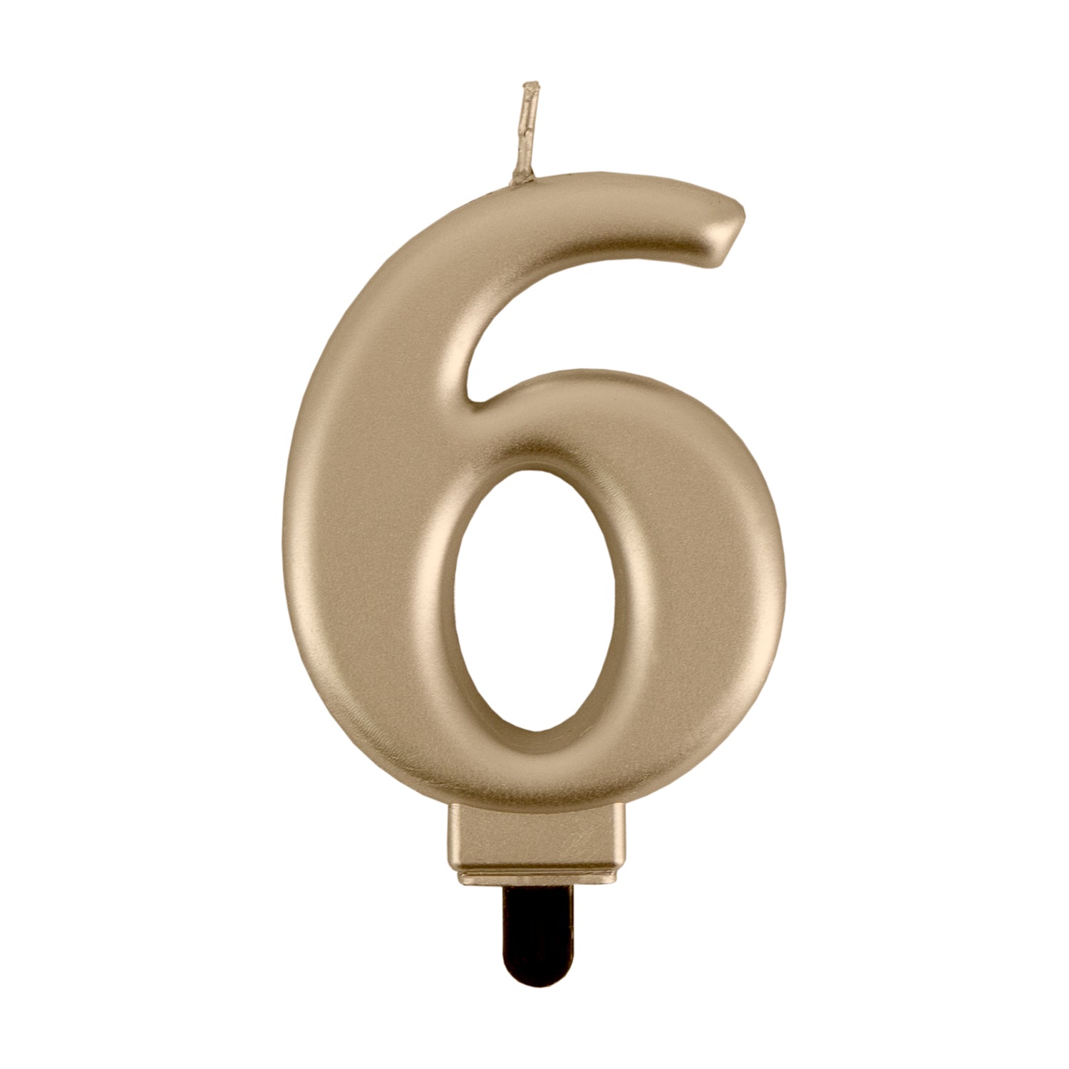 Geburtstags-Kerzen metallic gold Nr. 6