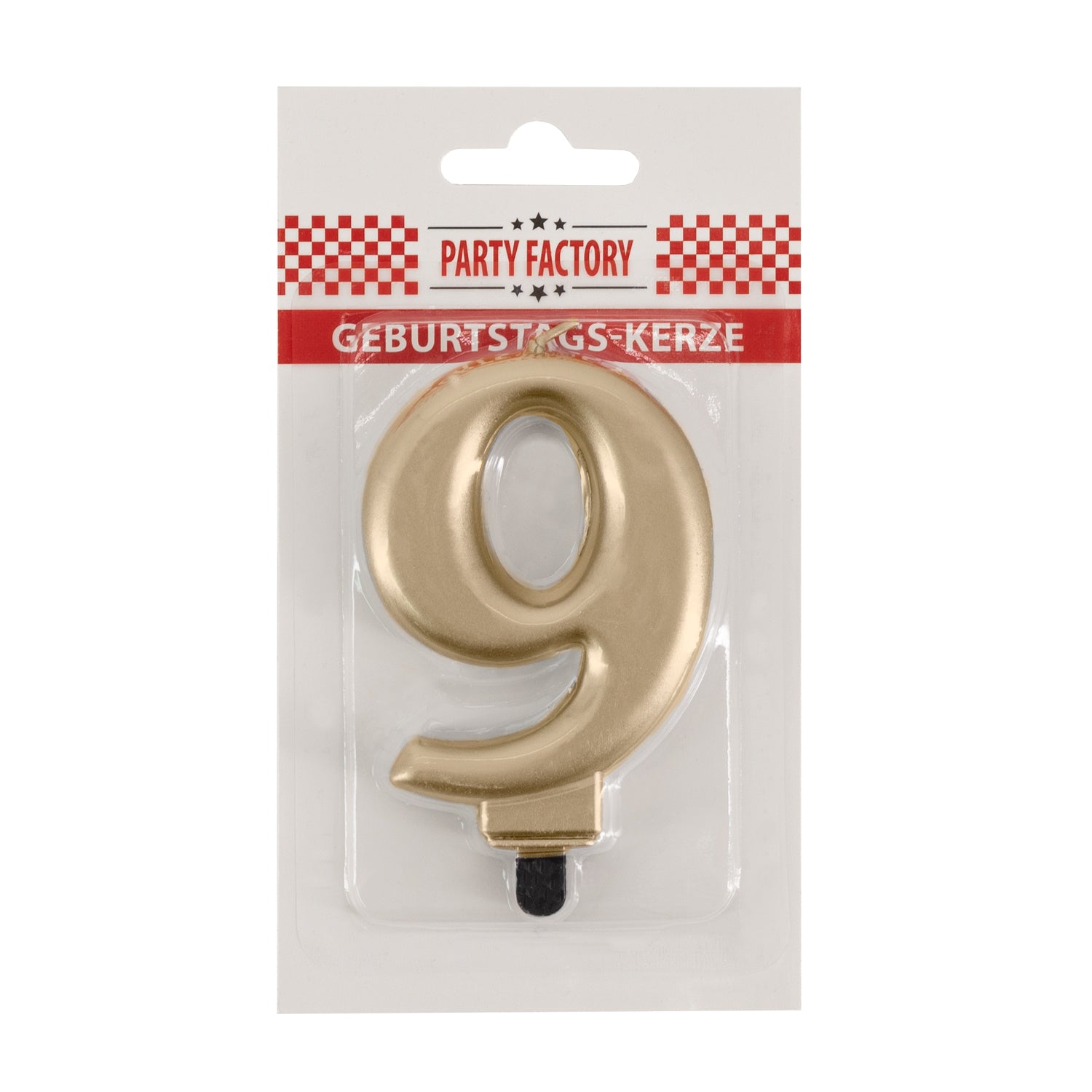Geburtstags-Kerzen metallic gold Nr. 9 2