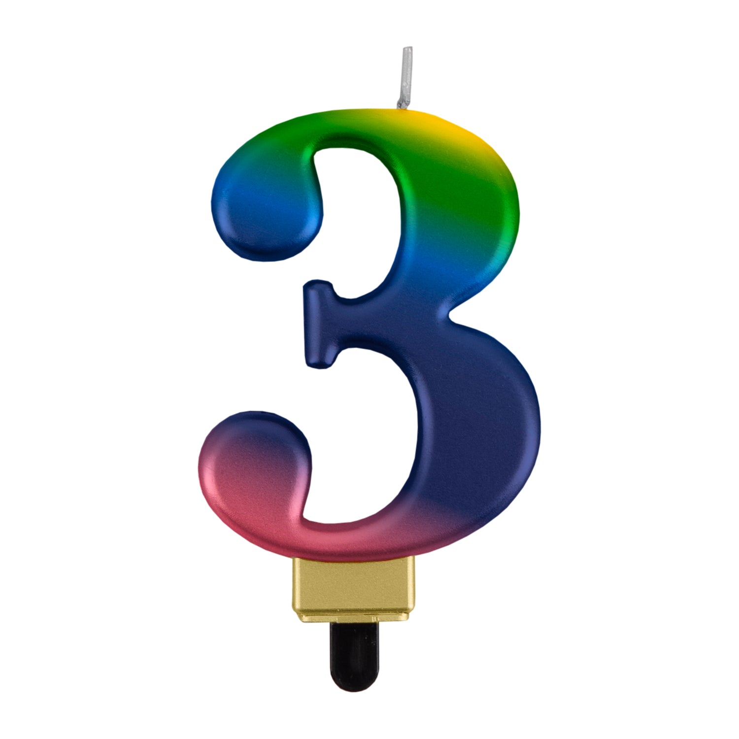 Geburtstags-Kerzen metallic multicolor Nr. 3